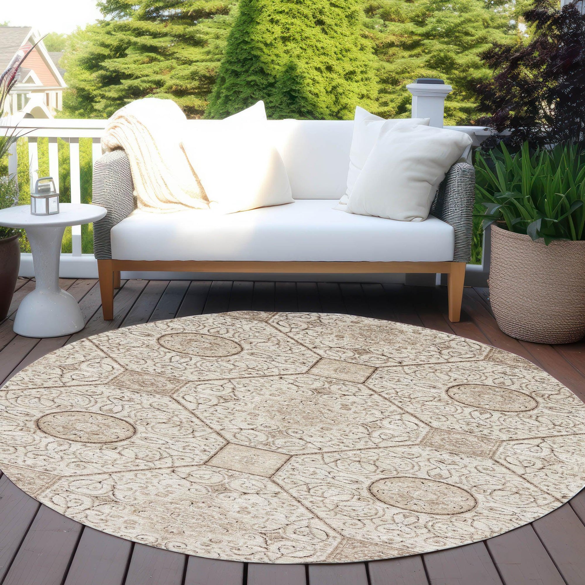 Addison Rugs Iriora Brown Washable Indoor-Outdoor Rug