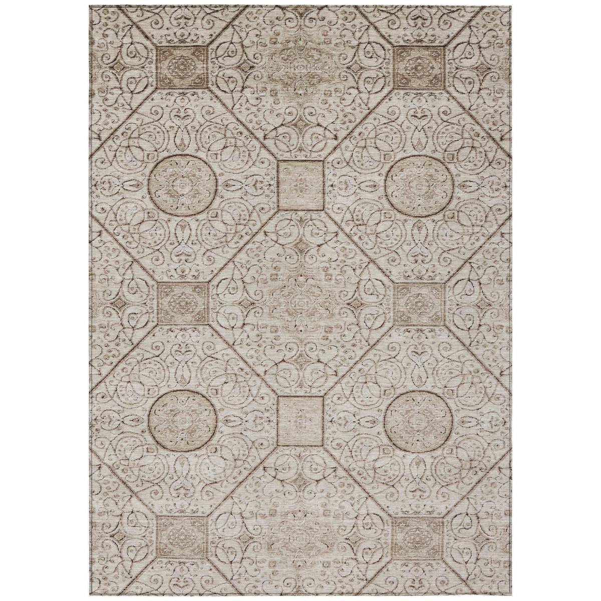 Addison Rugs Iriora Brown Washable Indoor-Outdoor Rug