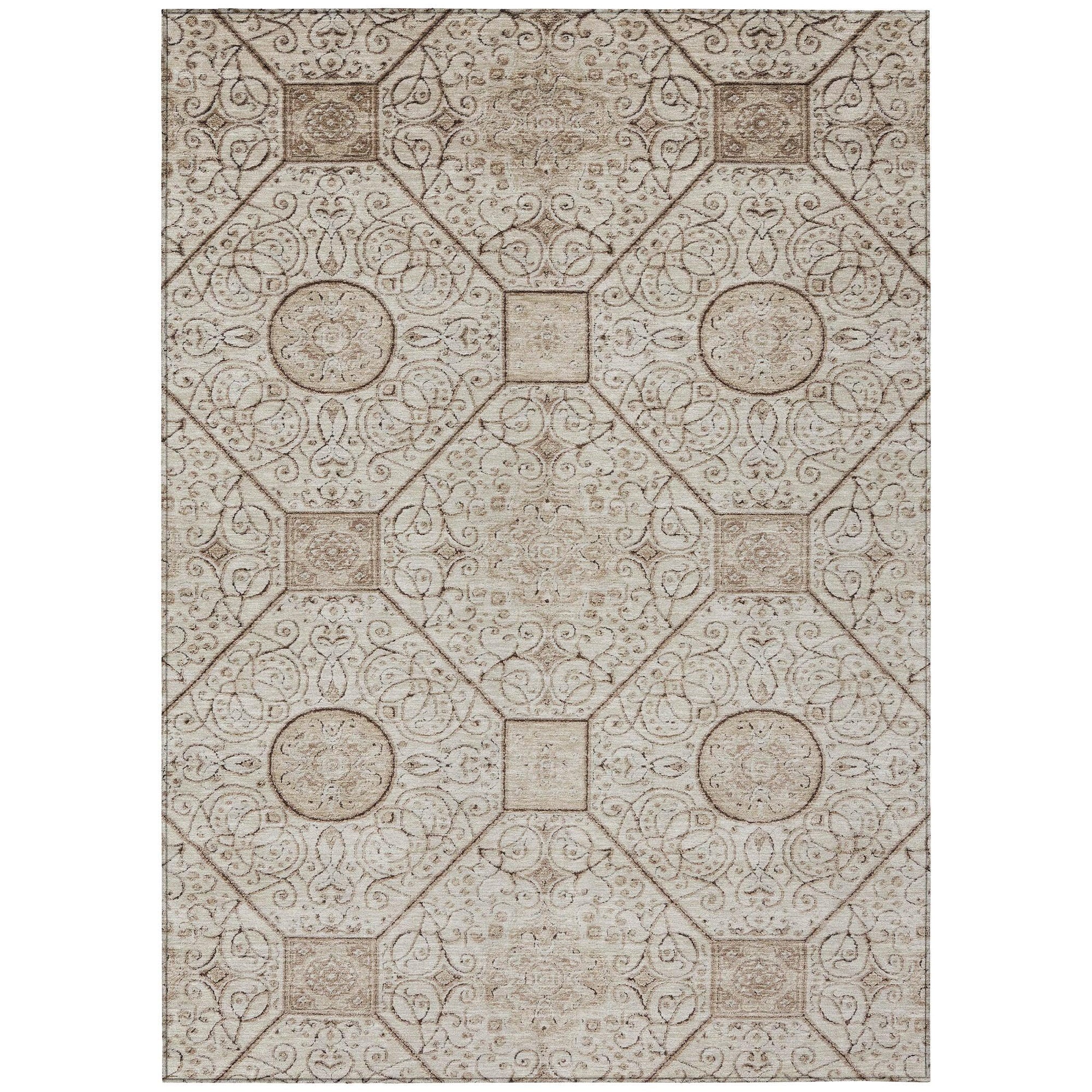 Addison Rugs Iriora Brown Washable Indoor-Outdoor Rug