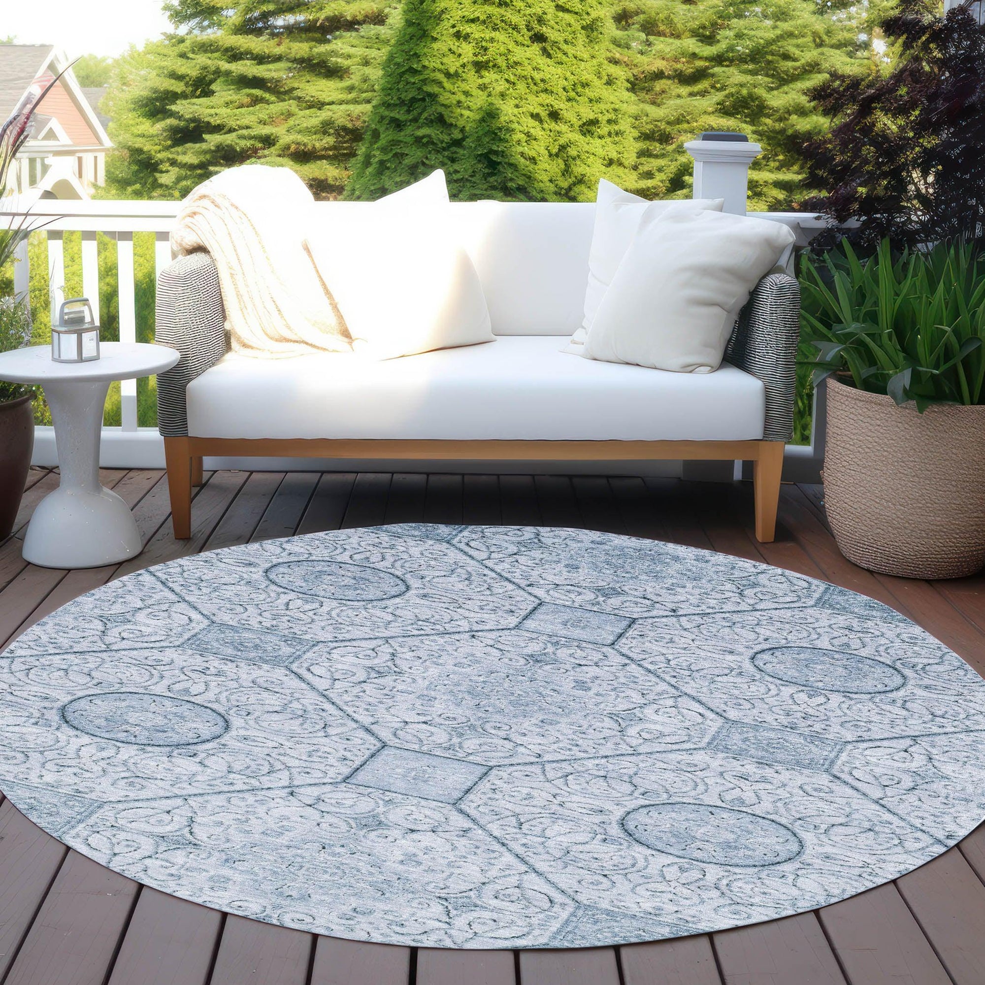 Addison Rugs Iriora Blue Washable Indoor-Outdoor Rug