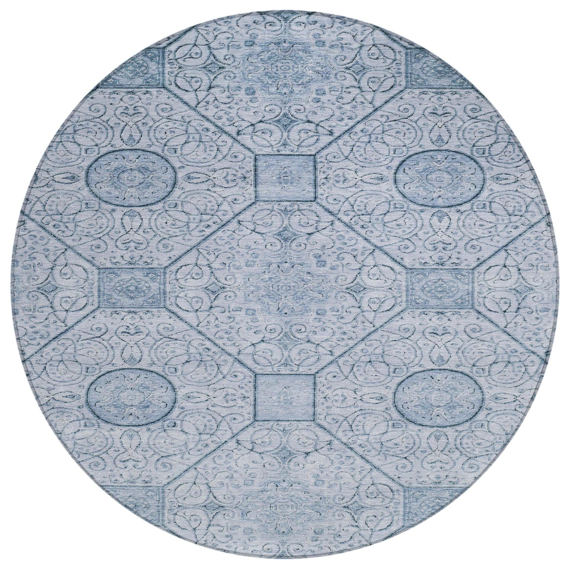 Addison Rugs Iriora Blue Washable Indoor-Outdoor Rug