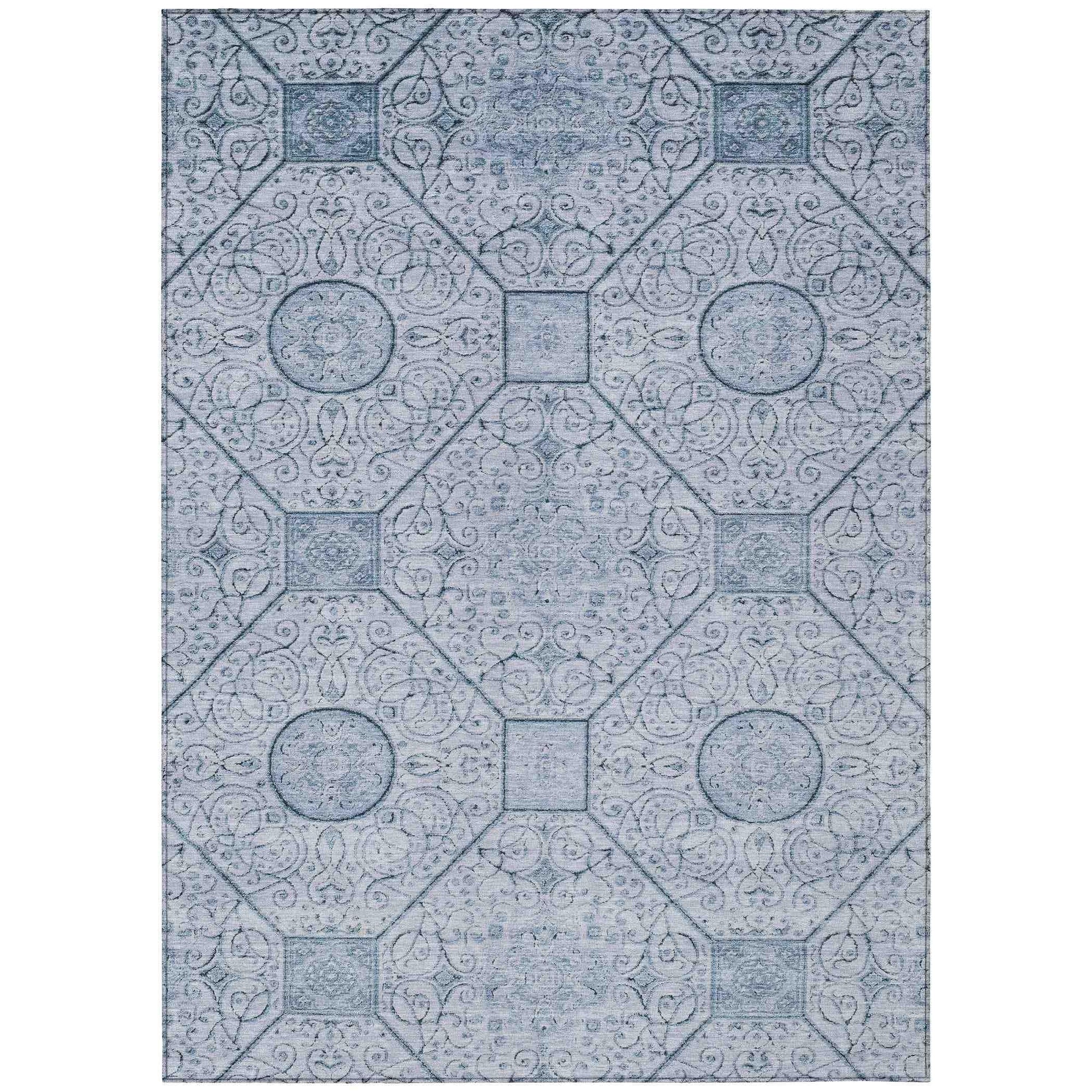 Addison Rugs Iriora Blue Washable Indoor-Outdoor Rug