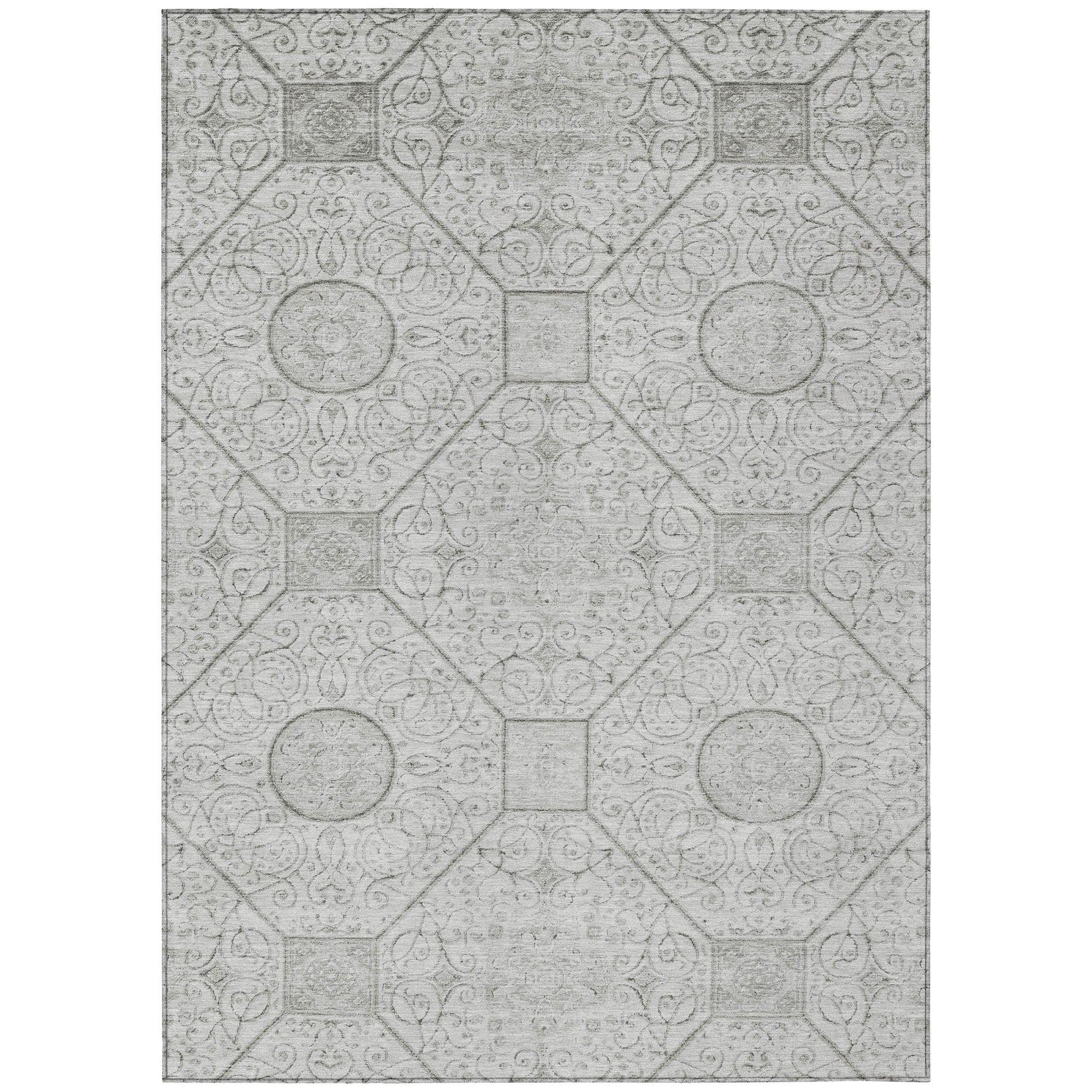 Addison Rugs Iriora Gray Washable Indoor-Outdoor Rug