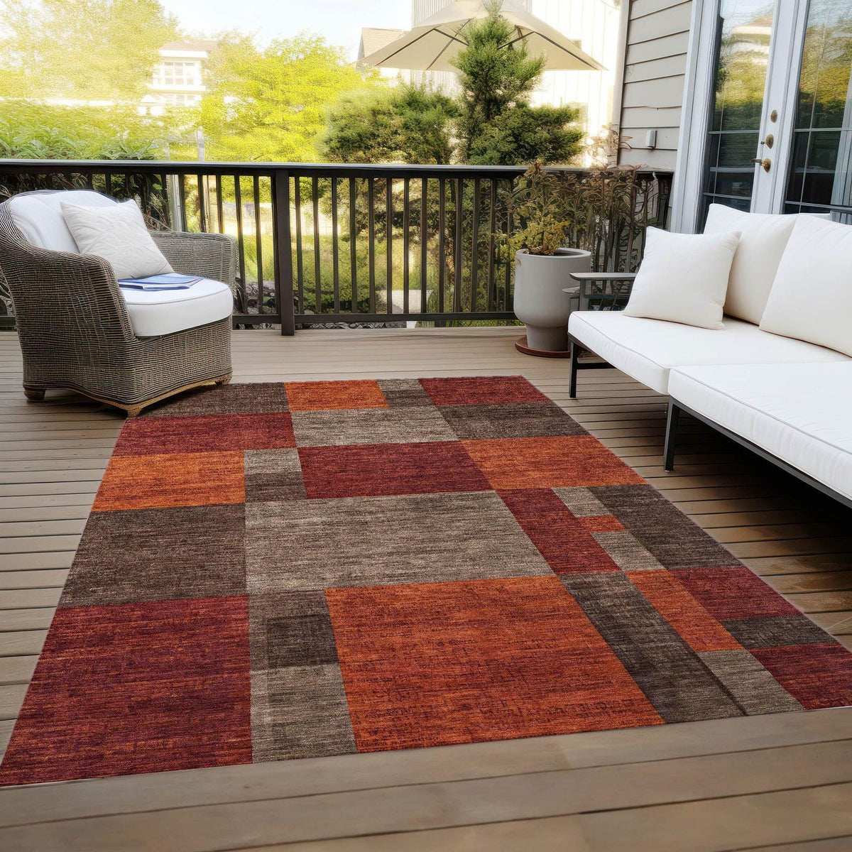 Addison Rugs Iriyn Brown Washable Indoor-Outdoor Rug
