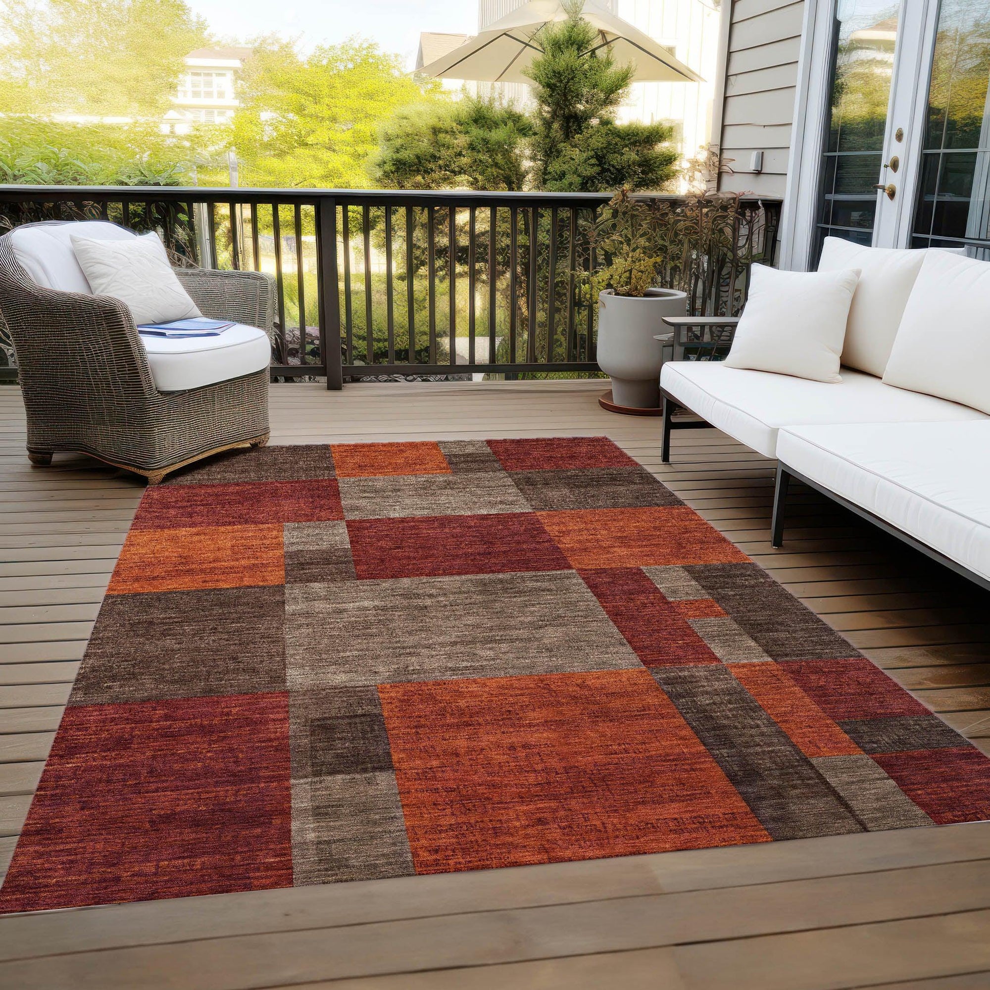 Addison Rugs Iriyn Brown Washable Indoor-Outdoor Rug