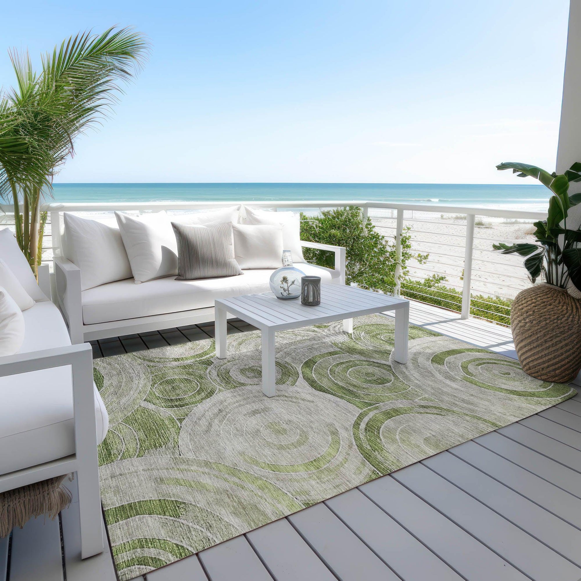Addison Rugs Jaelain Aloe Washable Indoor-Outdoor Rug