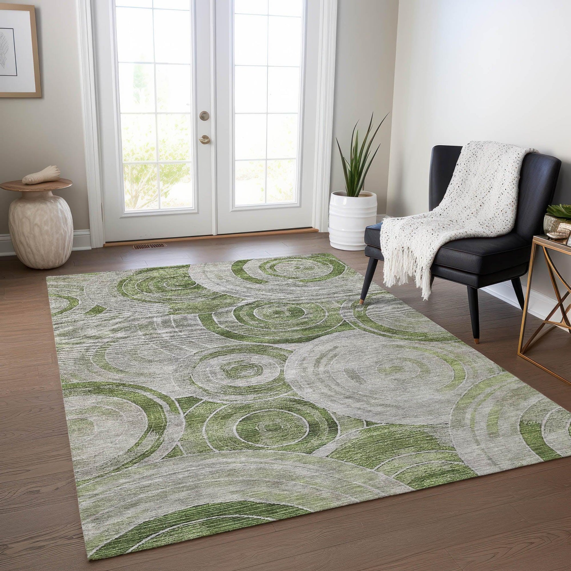 Addison Rugs Jaelain Aloe Washable Indoor-Outdoor Rug