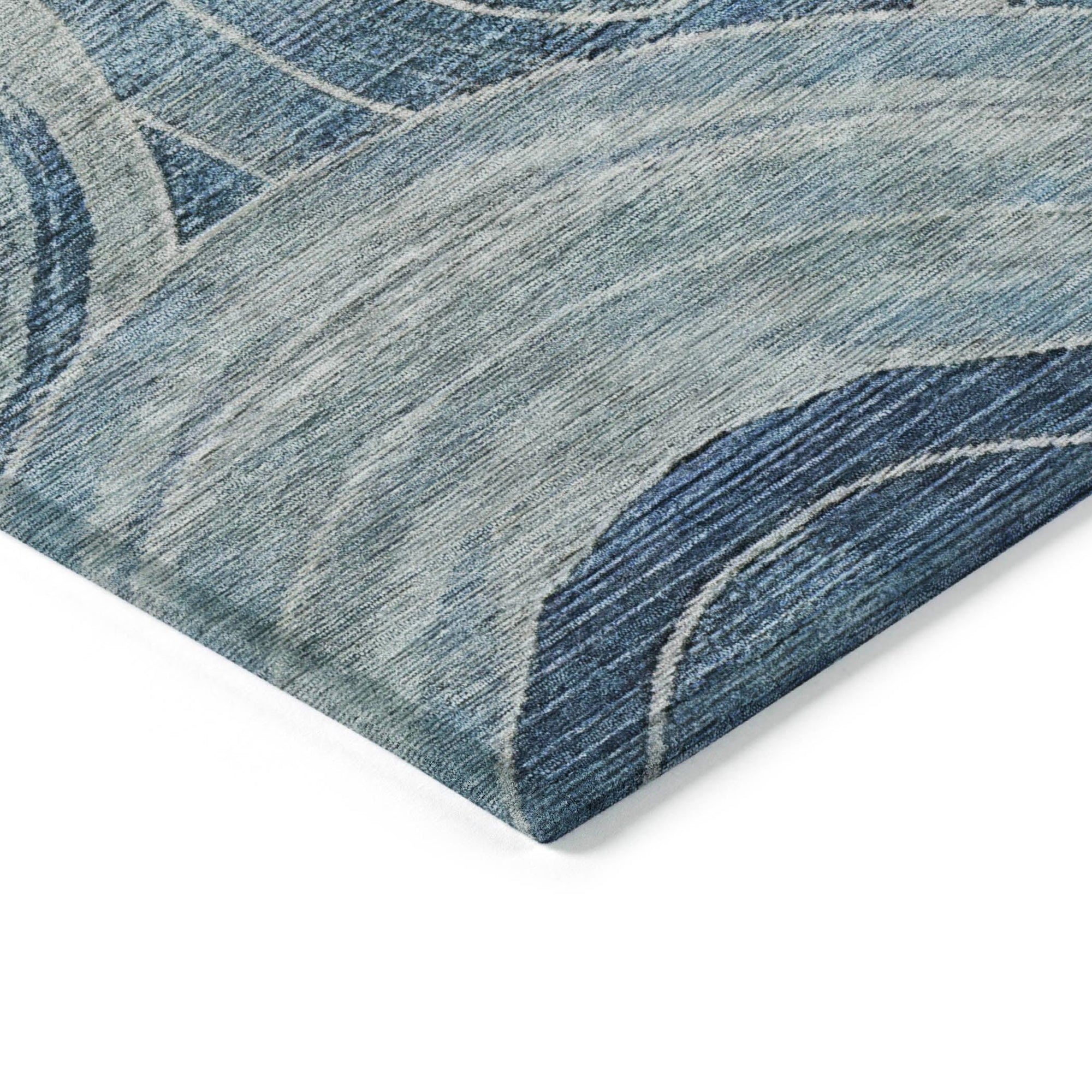 Jaelain Blue Washable Indoor-Outdoor Rug