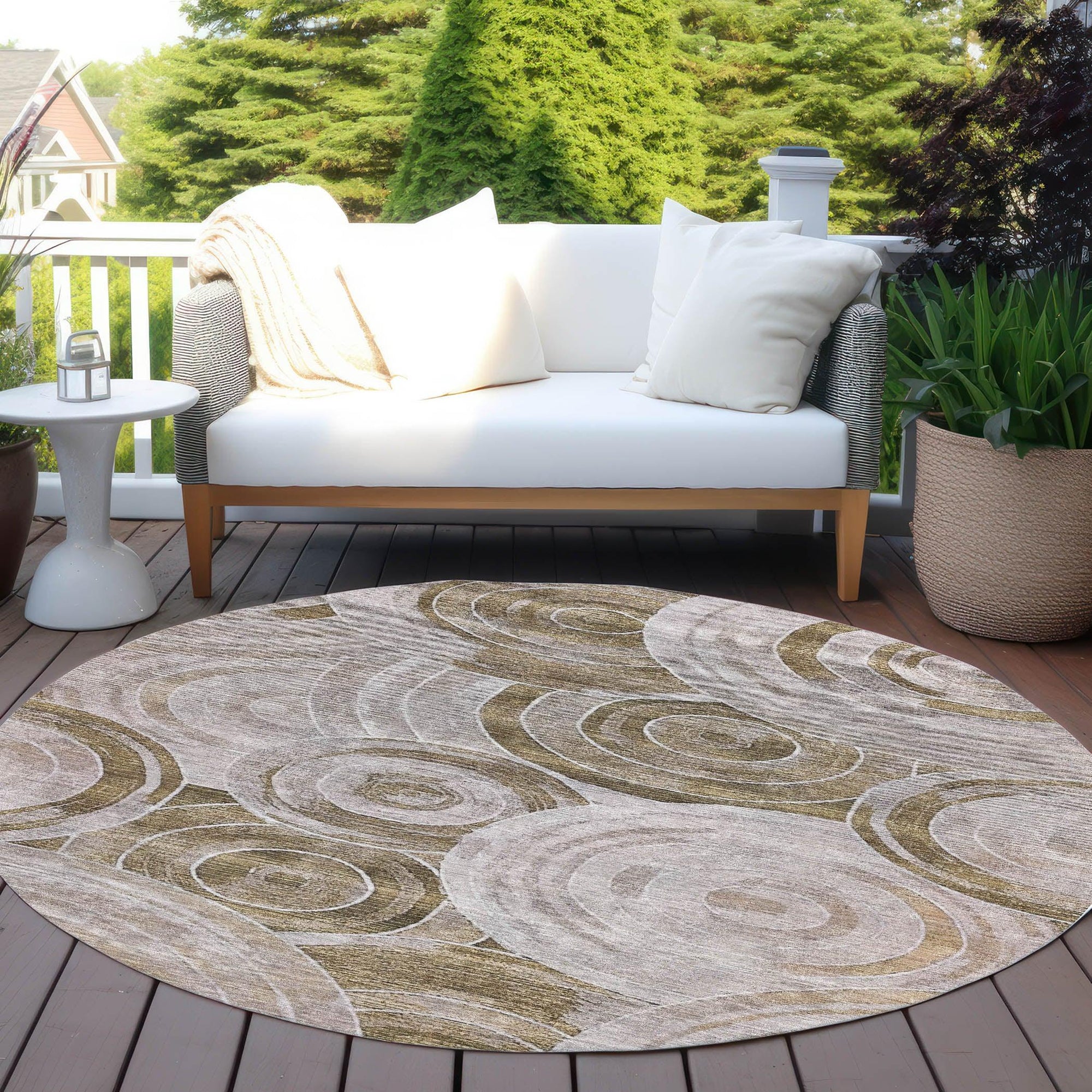 Addison Rugs Jaelain Brown Washable Indoor-Outdoor Rug