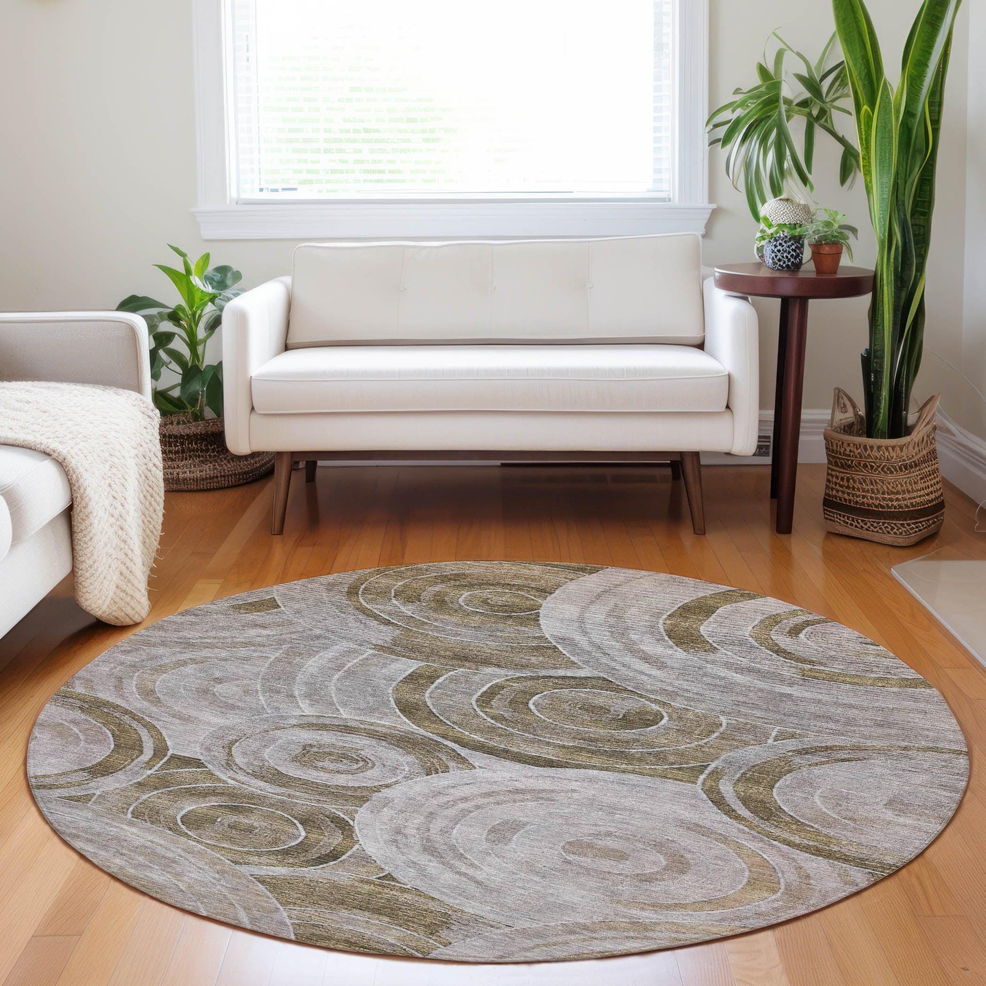 Addison Rugs Jaelain Brown Washable Indoor-Outdoor Rug