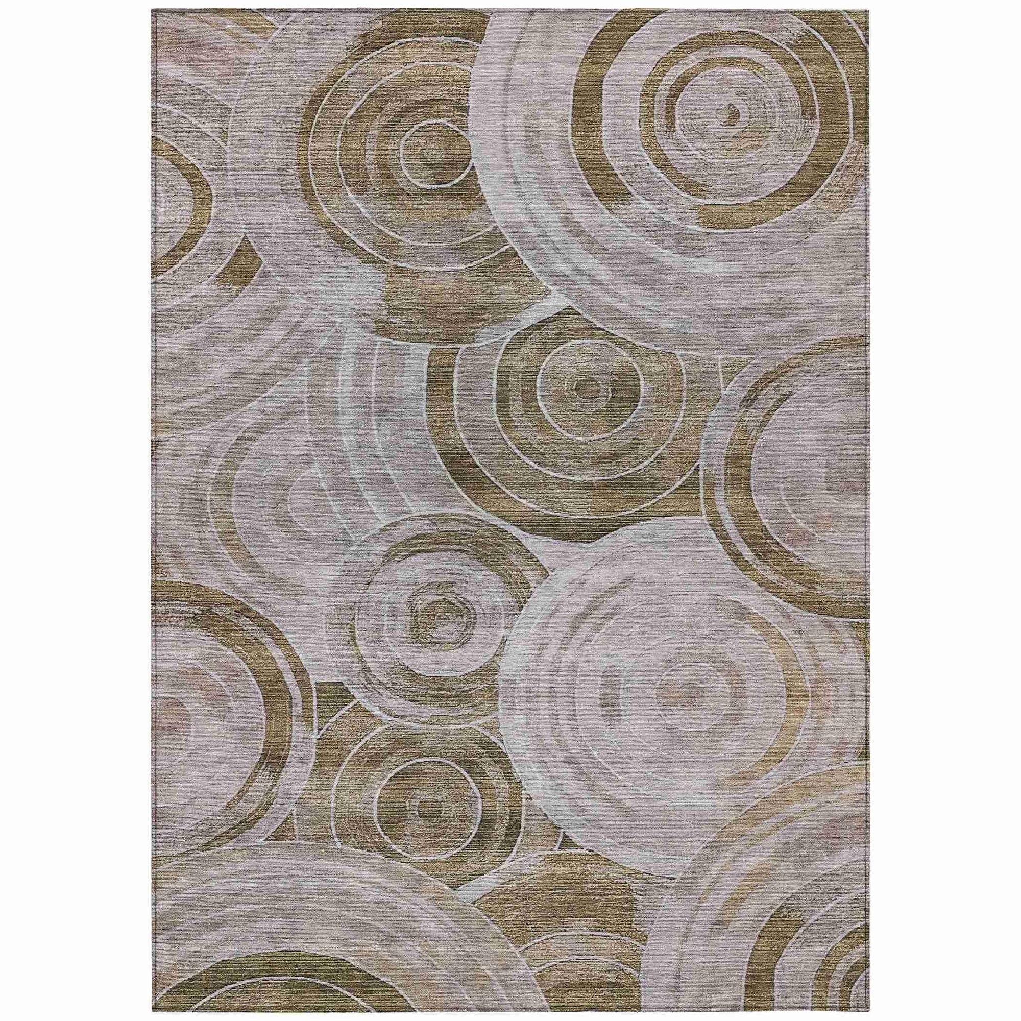 Addison Rugs Jaelain Brown Washable Indoor-Outdoor Rug