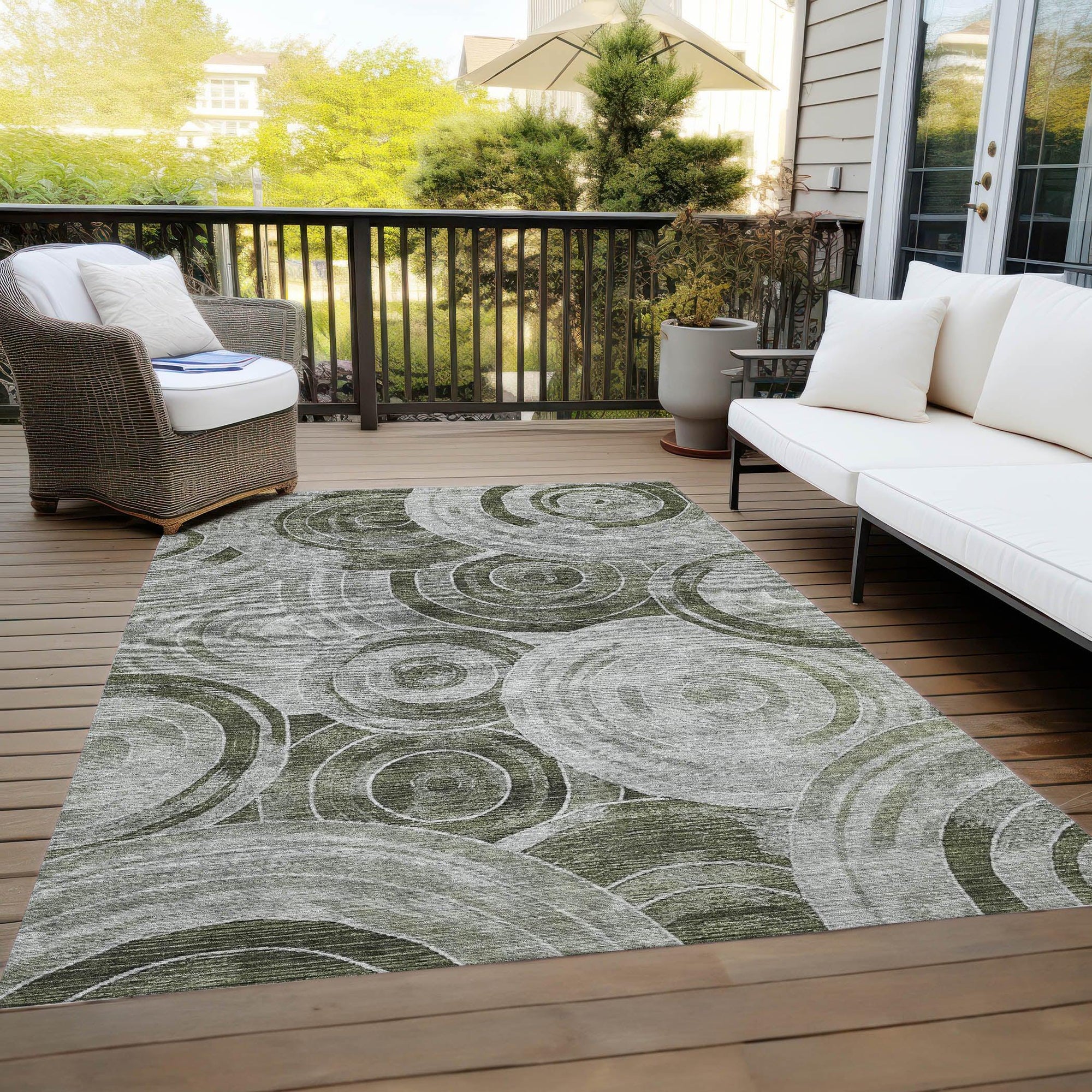 Addison Rugs Jaelain Taupe Washable Indoor-Outdoor Rug