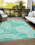 Addison Rugs Jaelain Teal Washable Indoor-Outdoor Rug