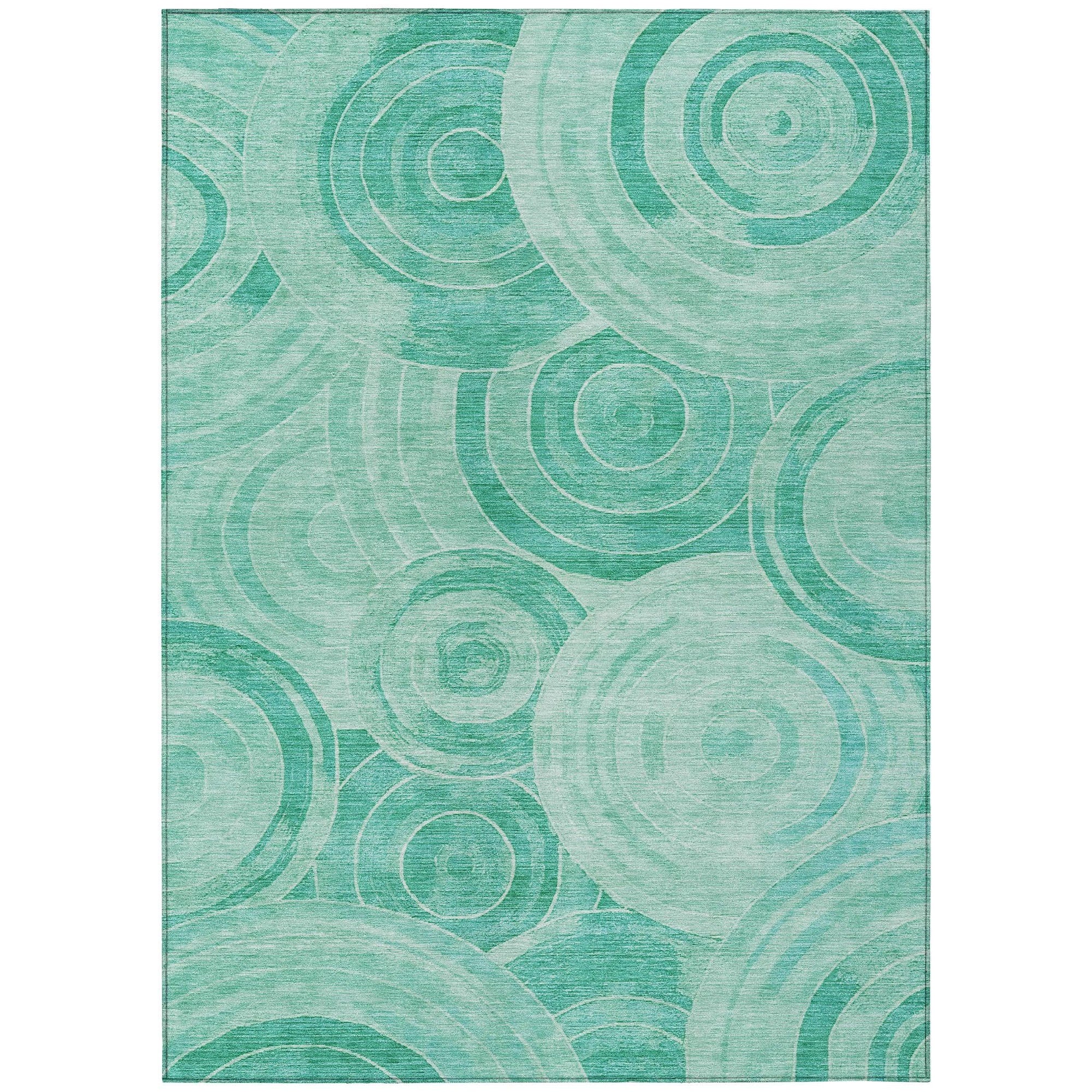 Addison Rugs Jaelain Teal Washable Indoor-Outdoor Rug