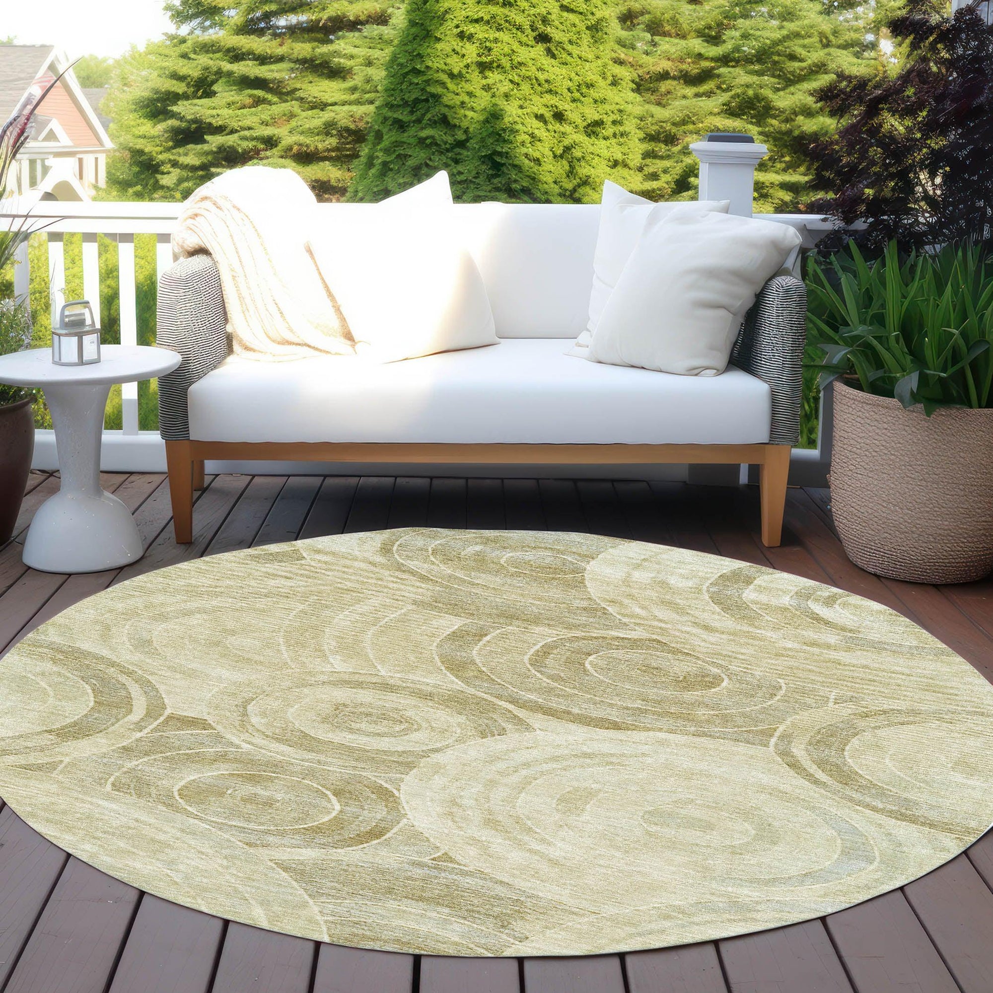 Addison Rugs Jaelain Gold Washable Indoor-Outdoor Rug