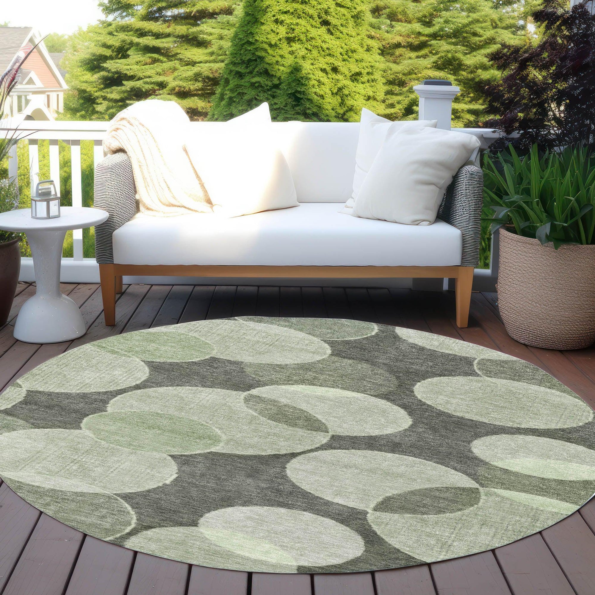 Addison Rugs Jaelanor Green Washable Indoor-Outdoor Rug