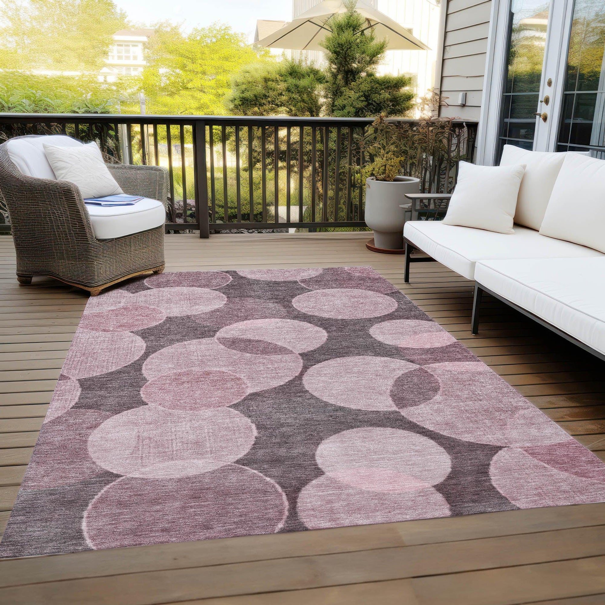 Addison Rugs Jaelanor Pink Washable Indoor-Outdoor Rug