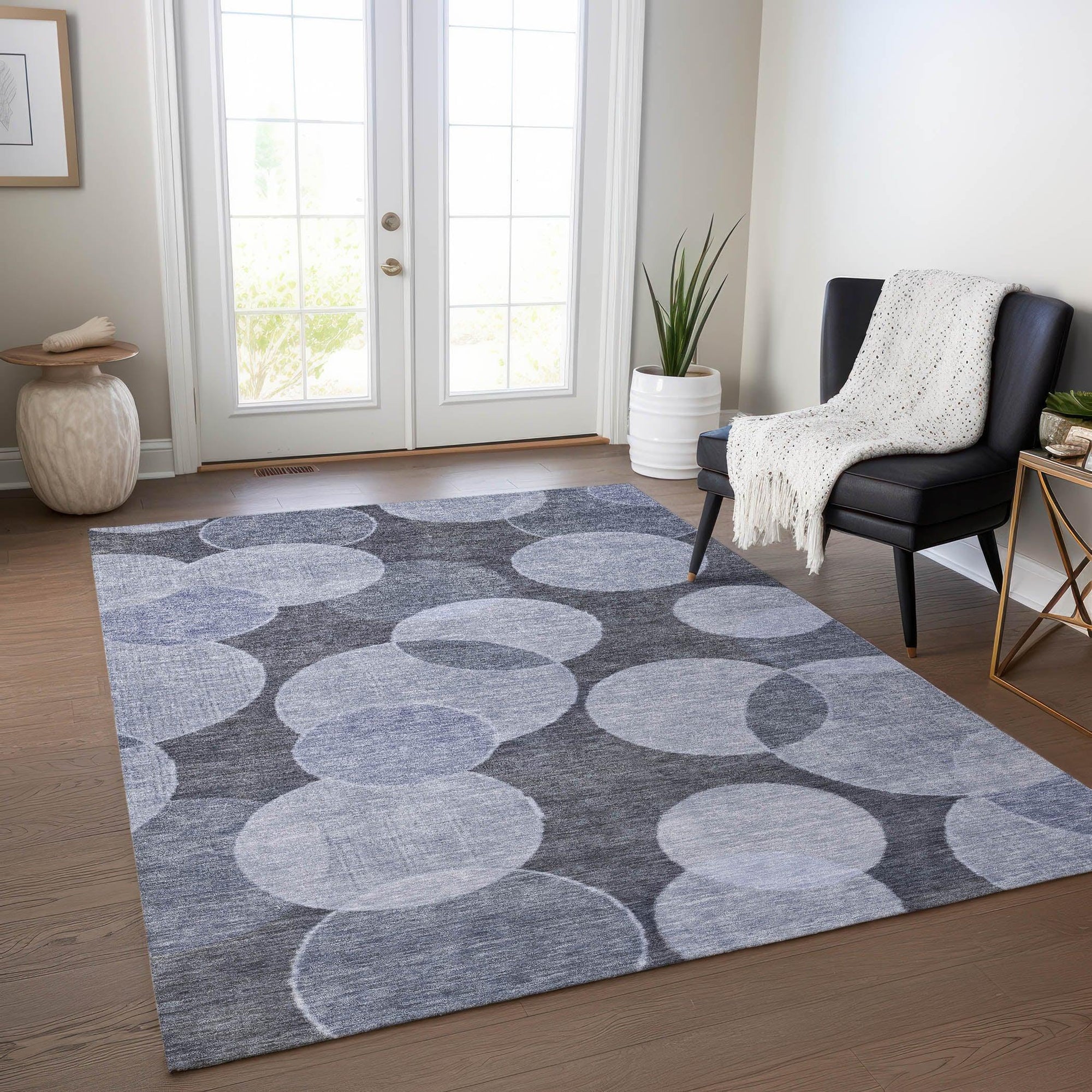 Addison Rugs Jaelanor Blue Washable Indoor-Outdoor Rug