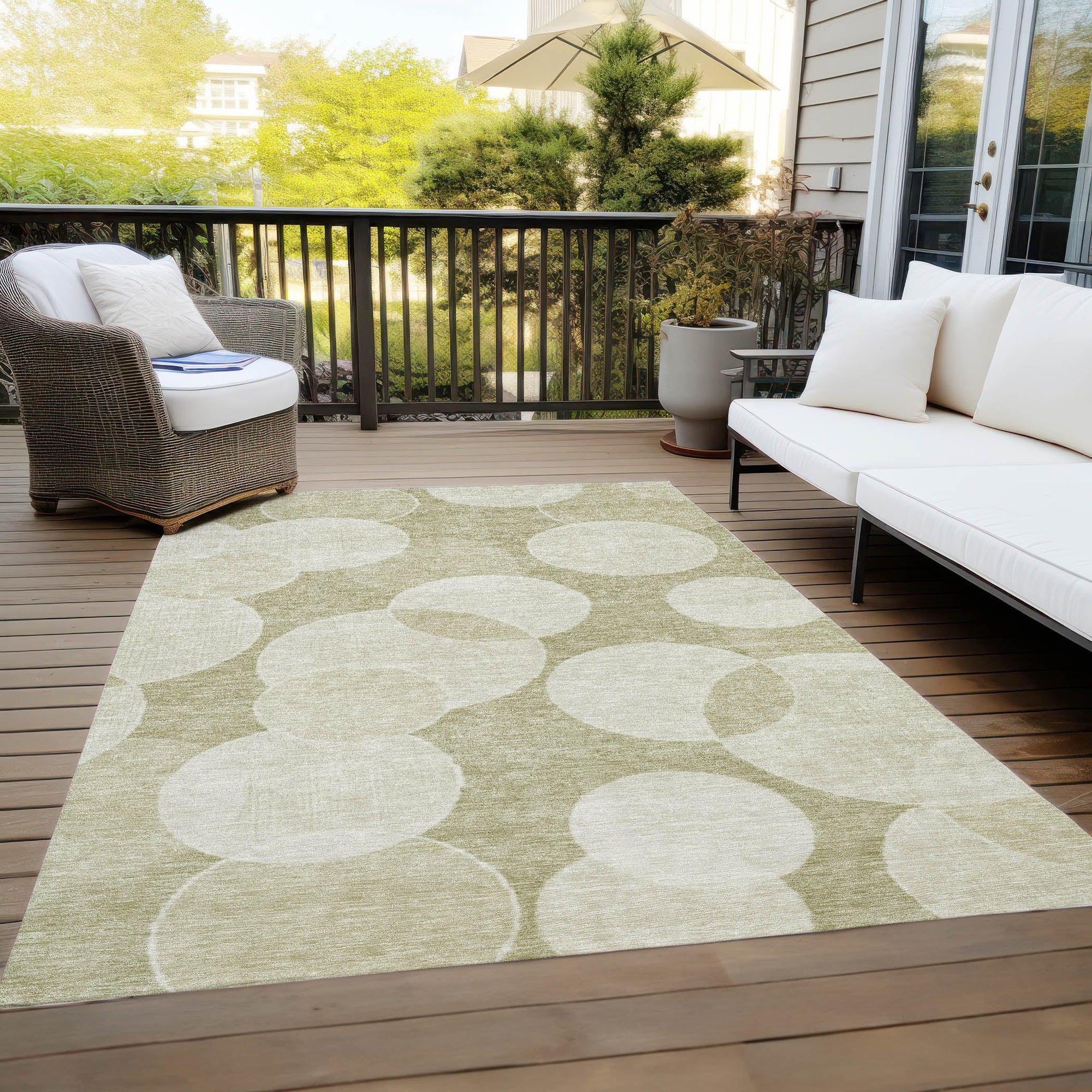 Addison Rugs Jaelanor Tan Washable Indoor-Outdoor Rug