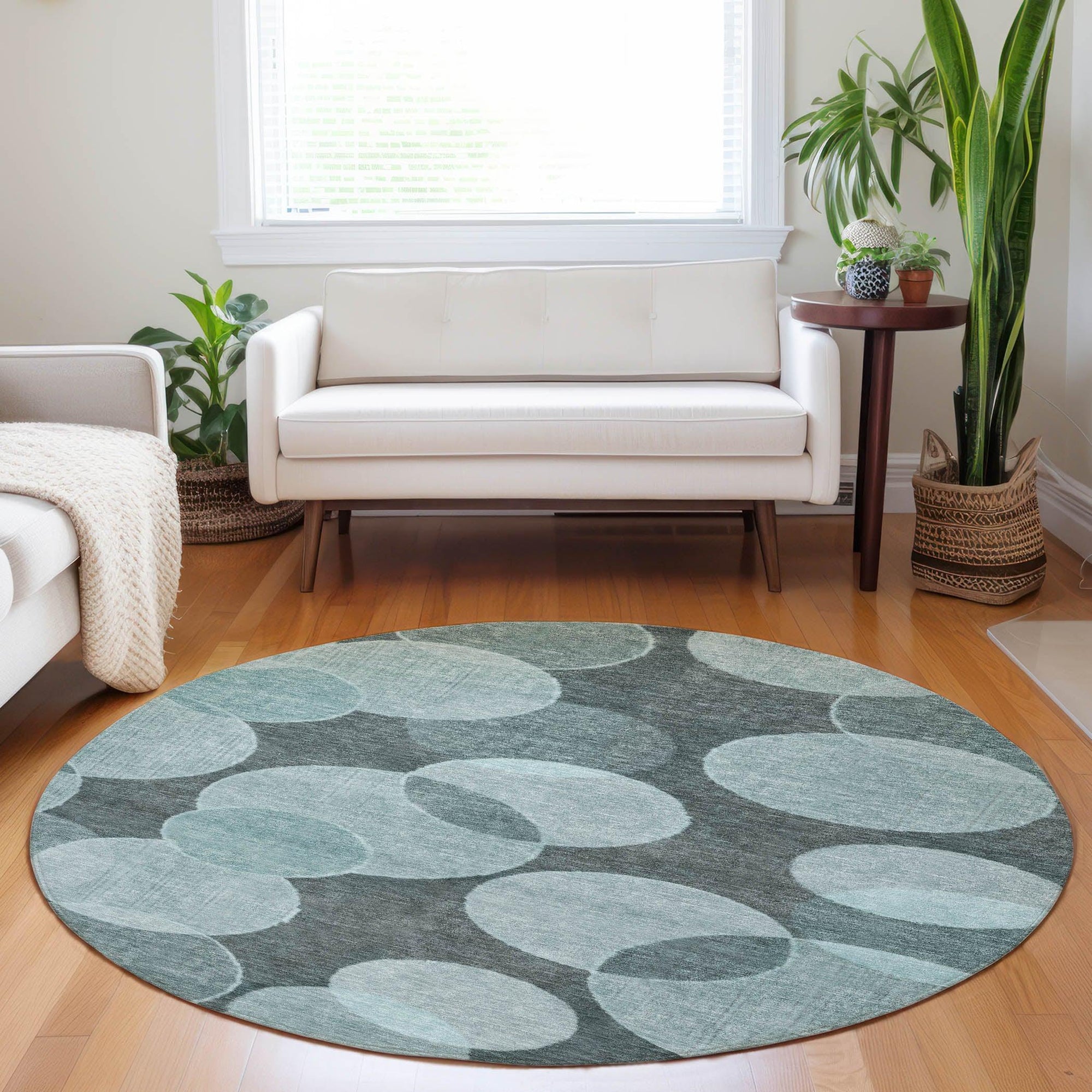 Addison Rugs Jaelanor Teal Washable Indoor-Outdoor Rug