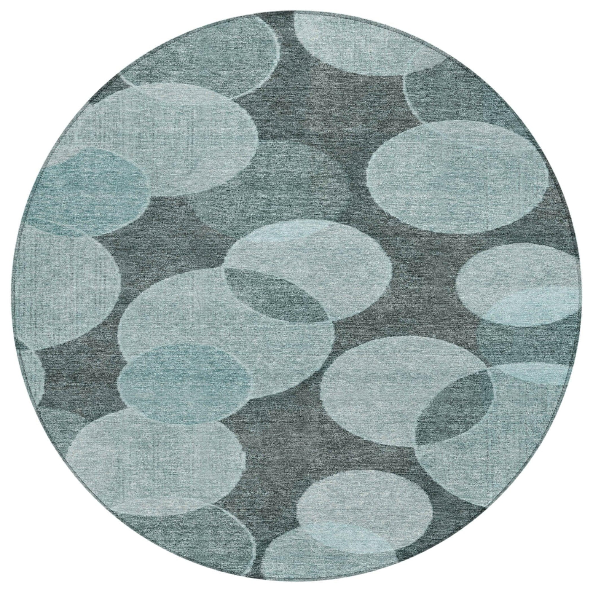 Addison Rugs Jaelanor Teal Washable Indoor-Outdoor Rug
