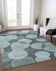 Addison Rugs Jaelanor Teal Washable Indoor-Outdoor Rug