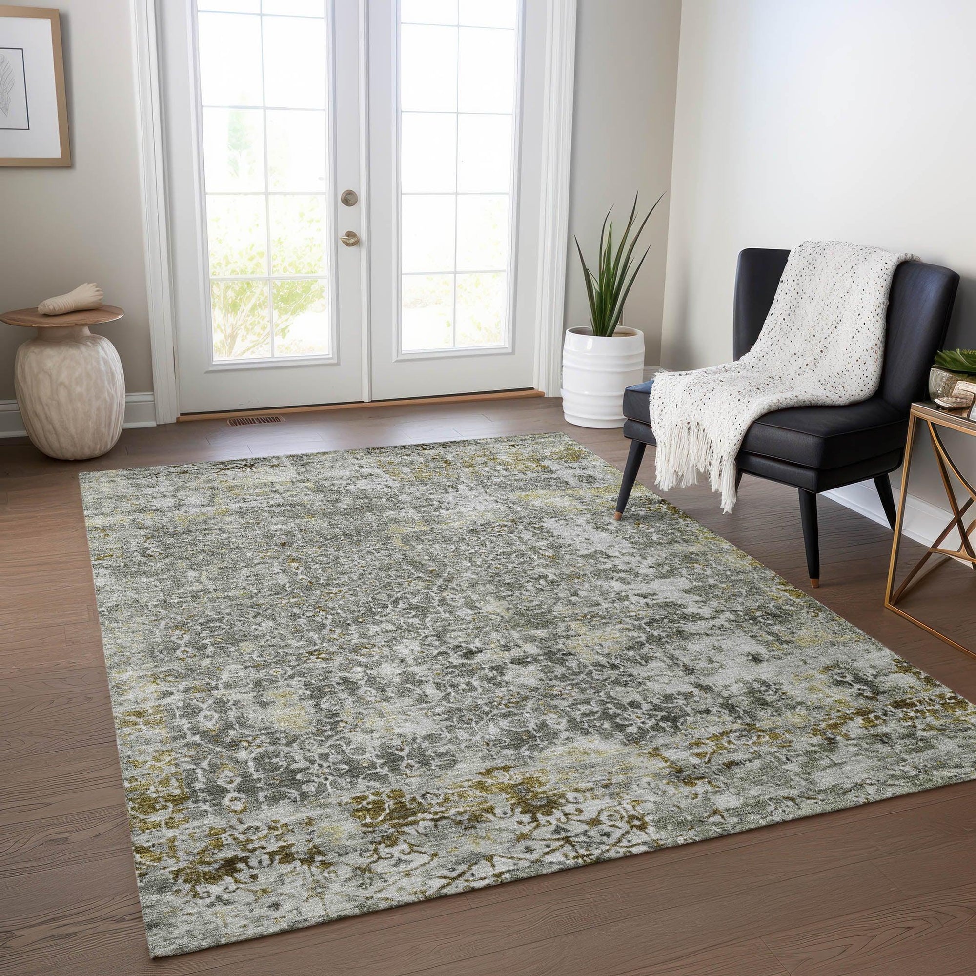 Addison Rugs Jaelara Taupe Washable Indoor-Outdoor Rug