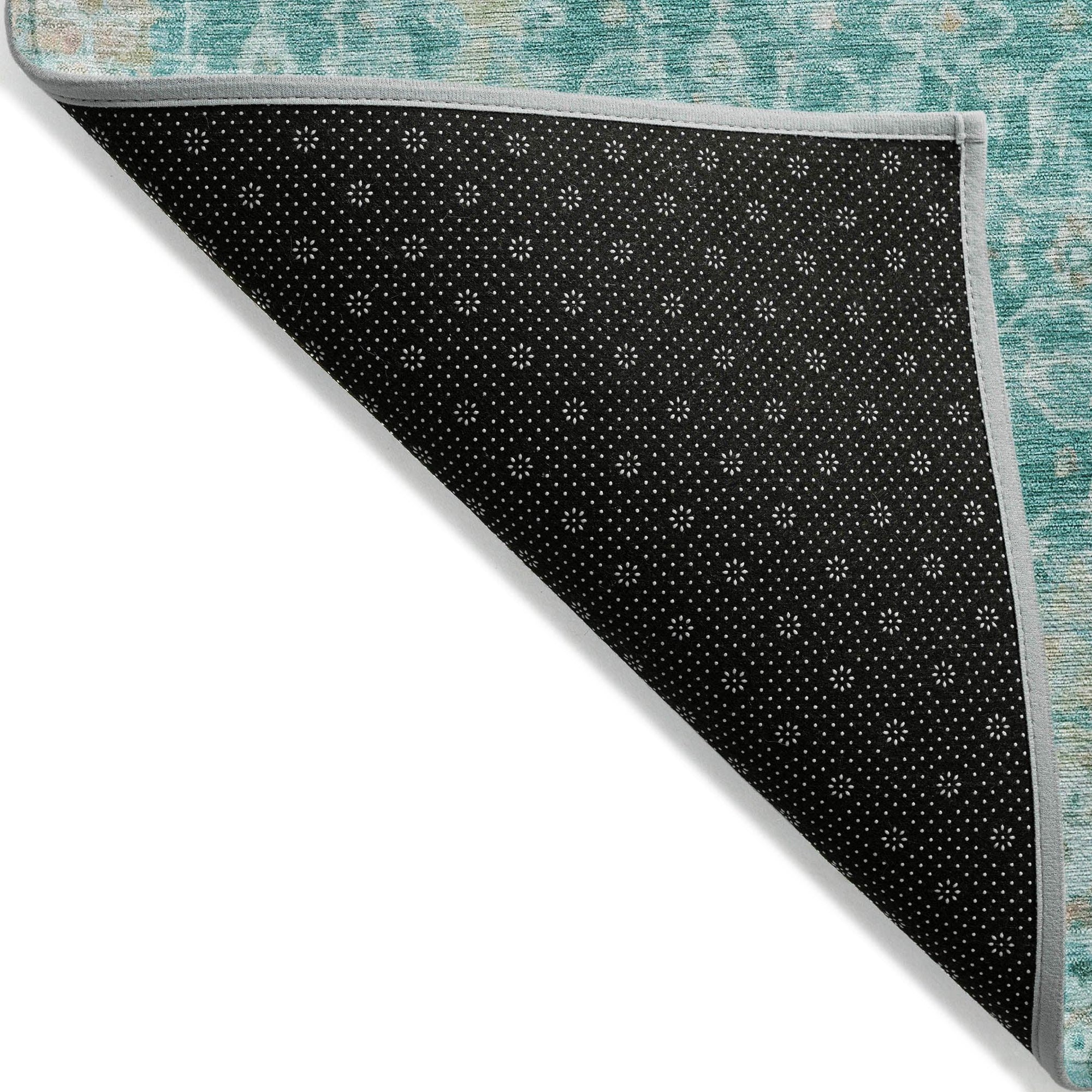 Addison Rugs Jaelara Teal Washable Indoor-Outdoor Rug
