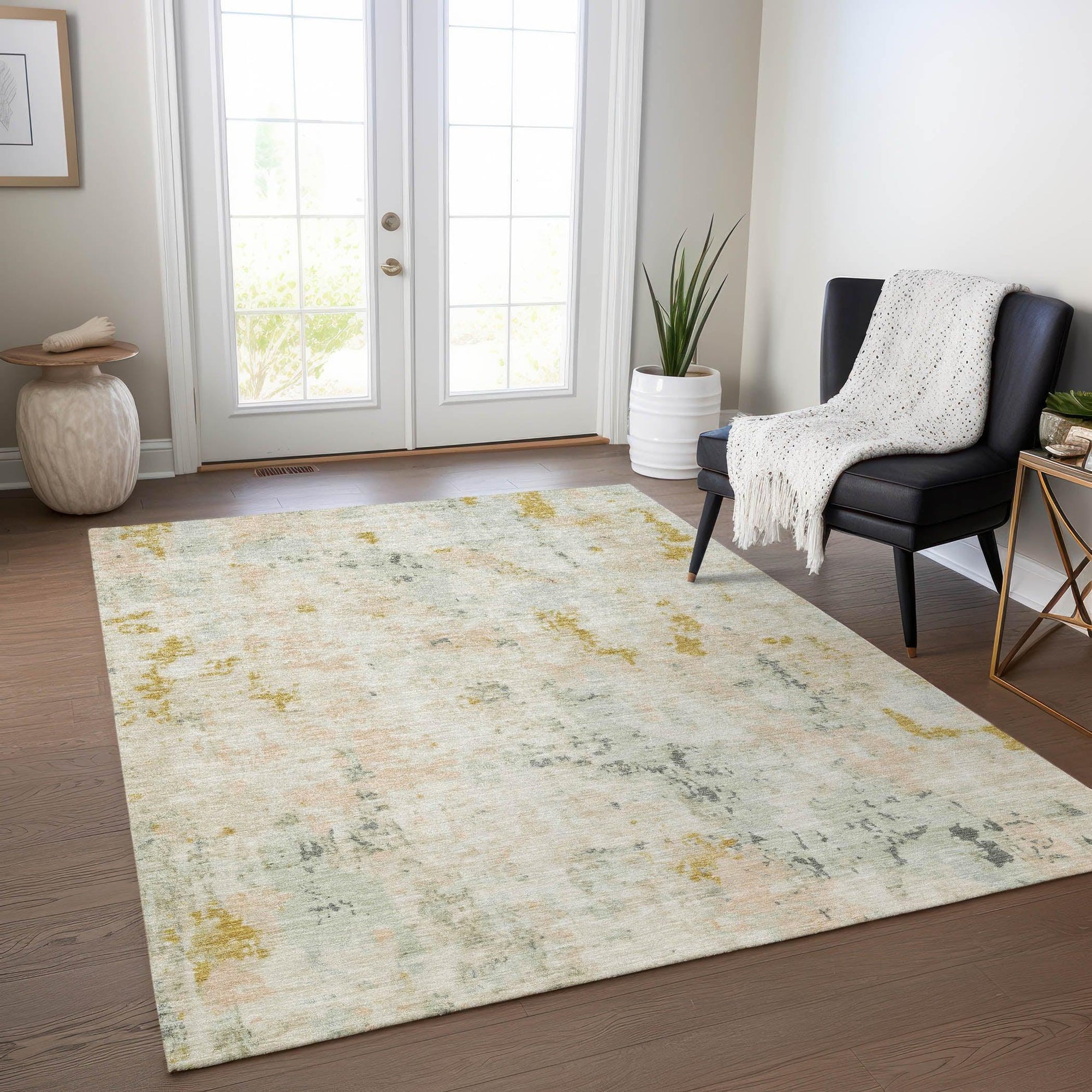 Addison Rugs Jaelaris Brown Washable Indoor-Outdoor Rug