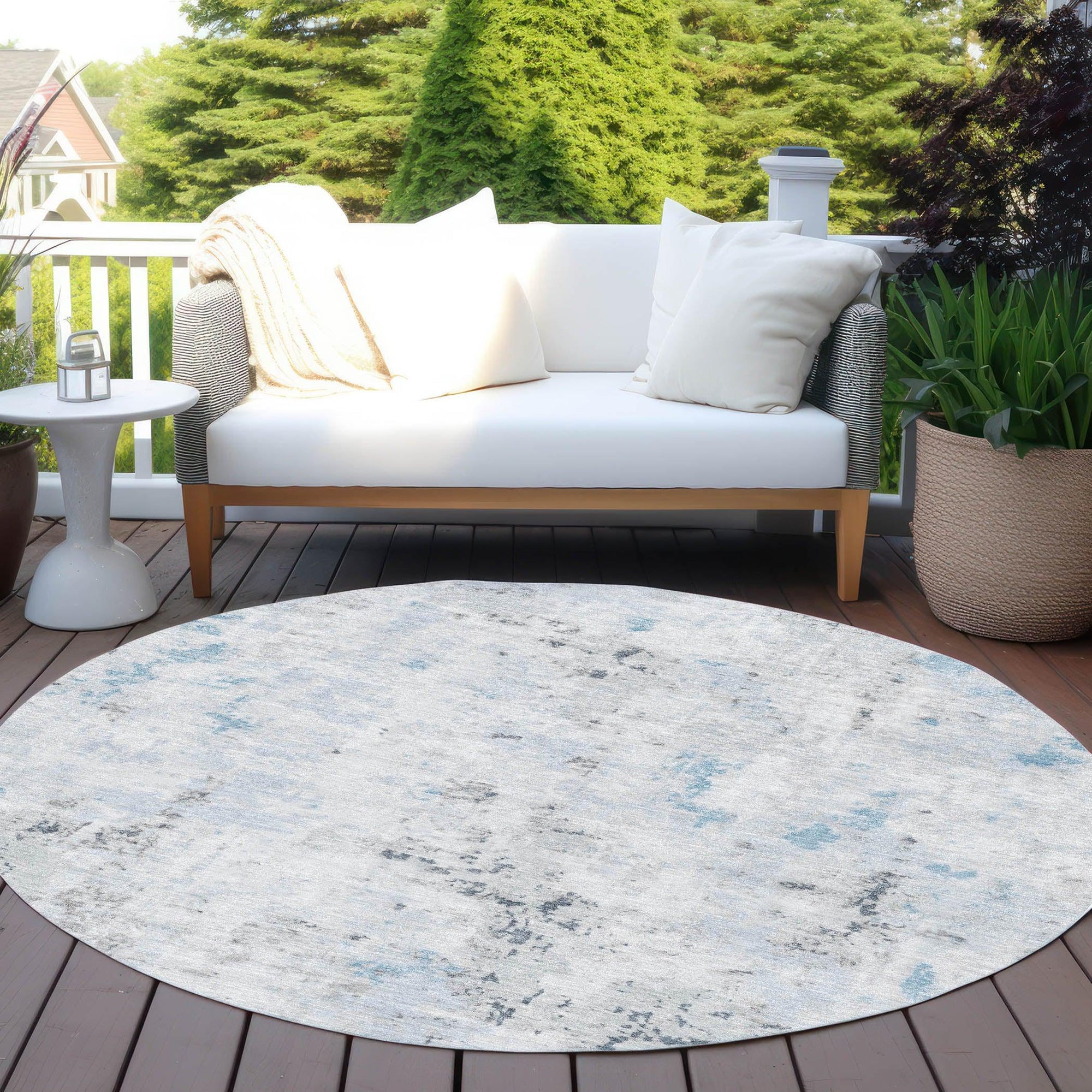Addison Rugs Jaelaris Blue Washable Indoor-Outdoor Rug