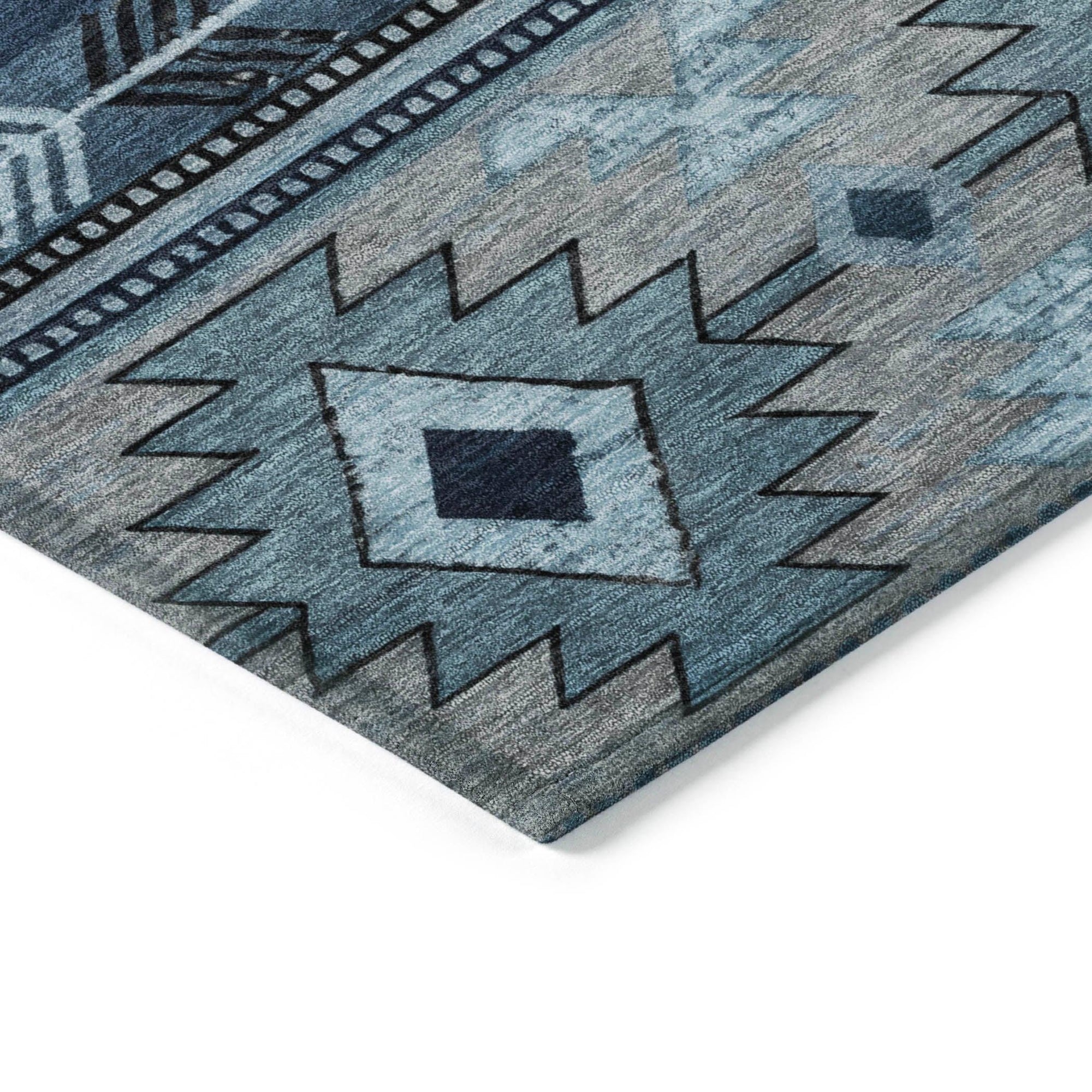 Addison Rugs Jaelas Blue Washable Indoor-Outdoor Rug