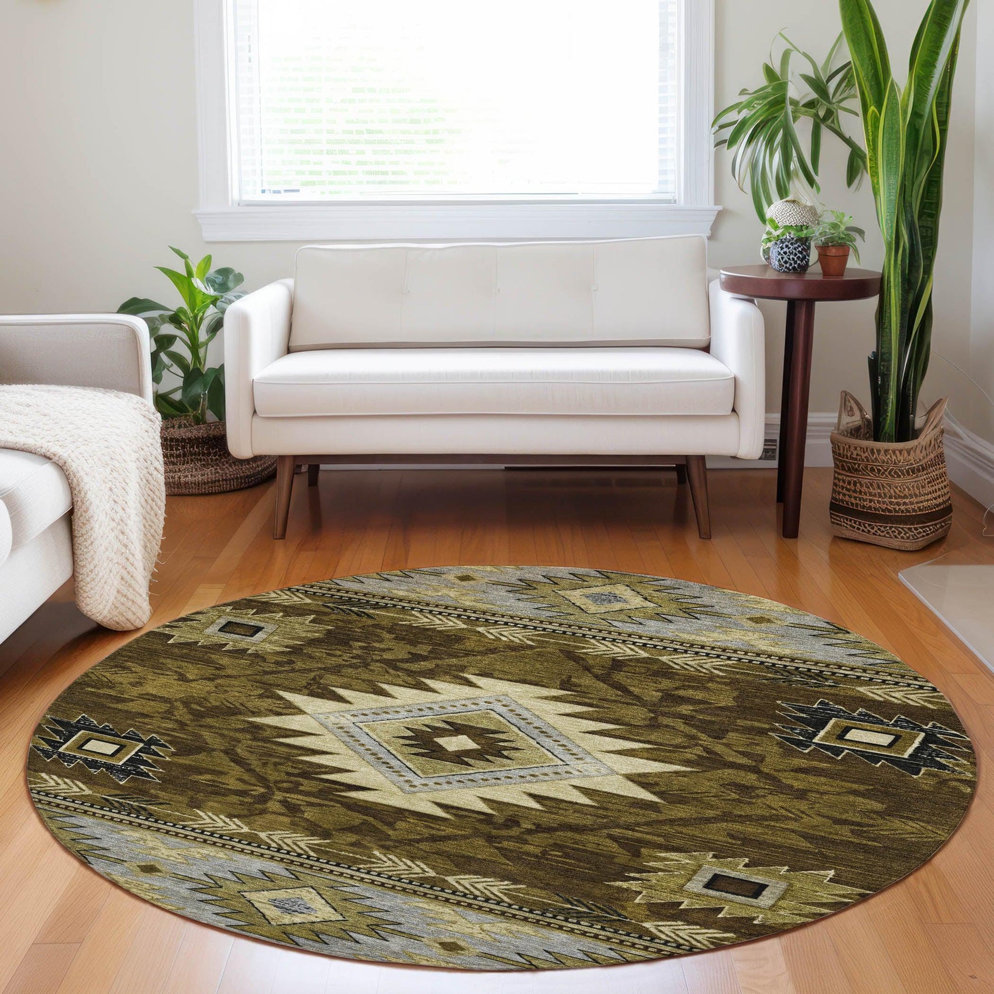 Addison Rugs Jaelas Brown Washable Indoor-Outdoor Rug