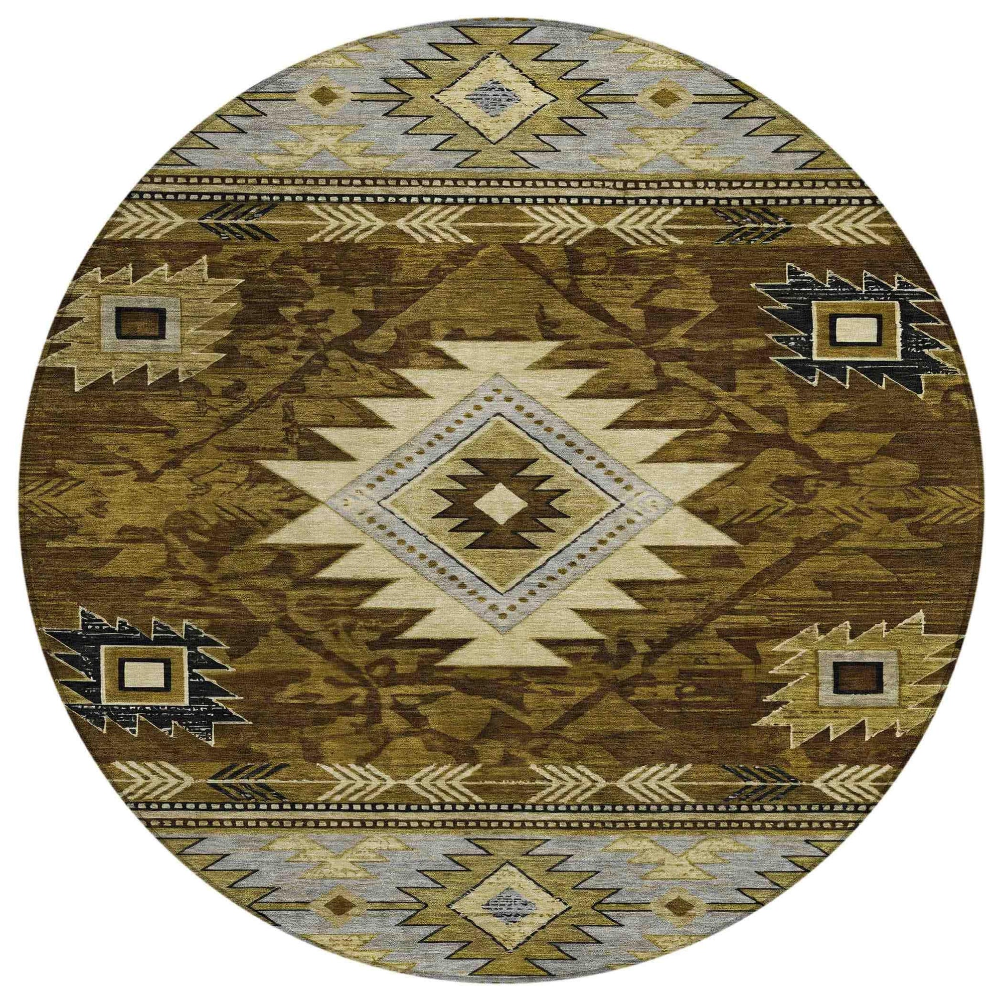 Addison Rugs Jaelas Brown Washable Indoor-Outdoor Rug