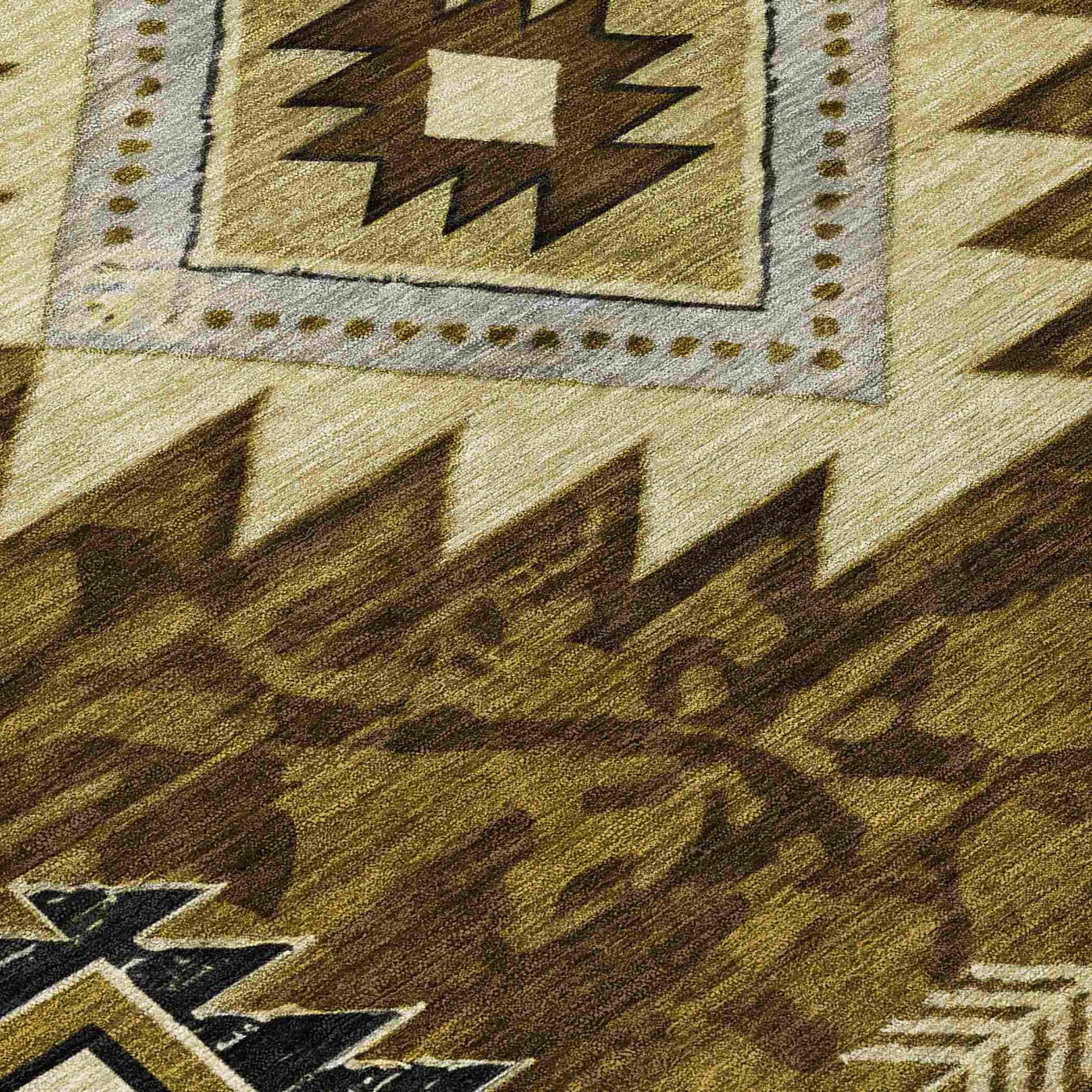 Addison Rugs Jaelas Brown Washable Indoor-Outdoor Rug