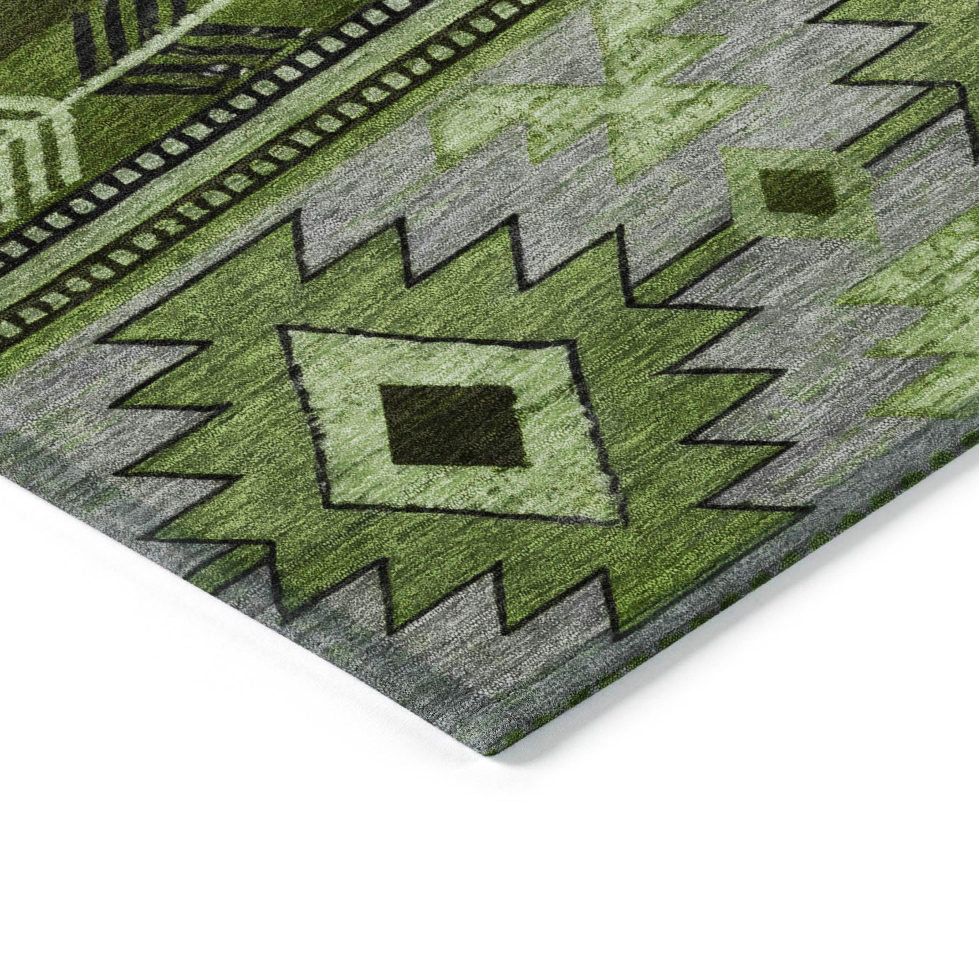 Addison Rugs Jaelas Green Washable Indoor-Outdoor Rug