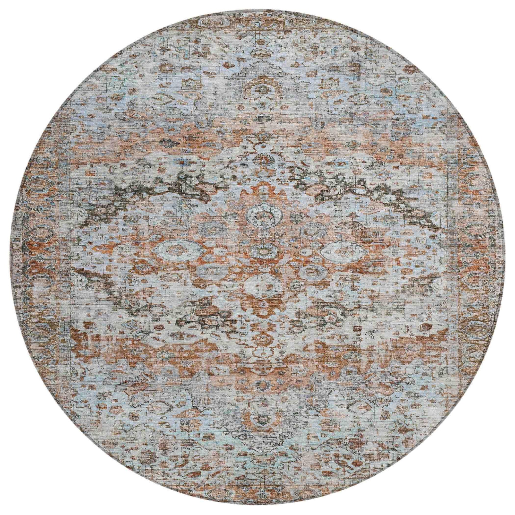 Addison Rugs Jaelien Orange Washable Indoor-Outdoor Rug