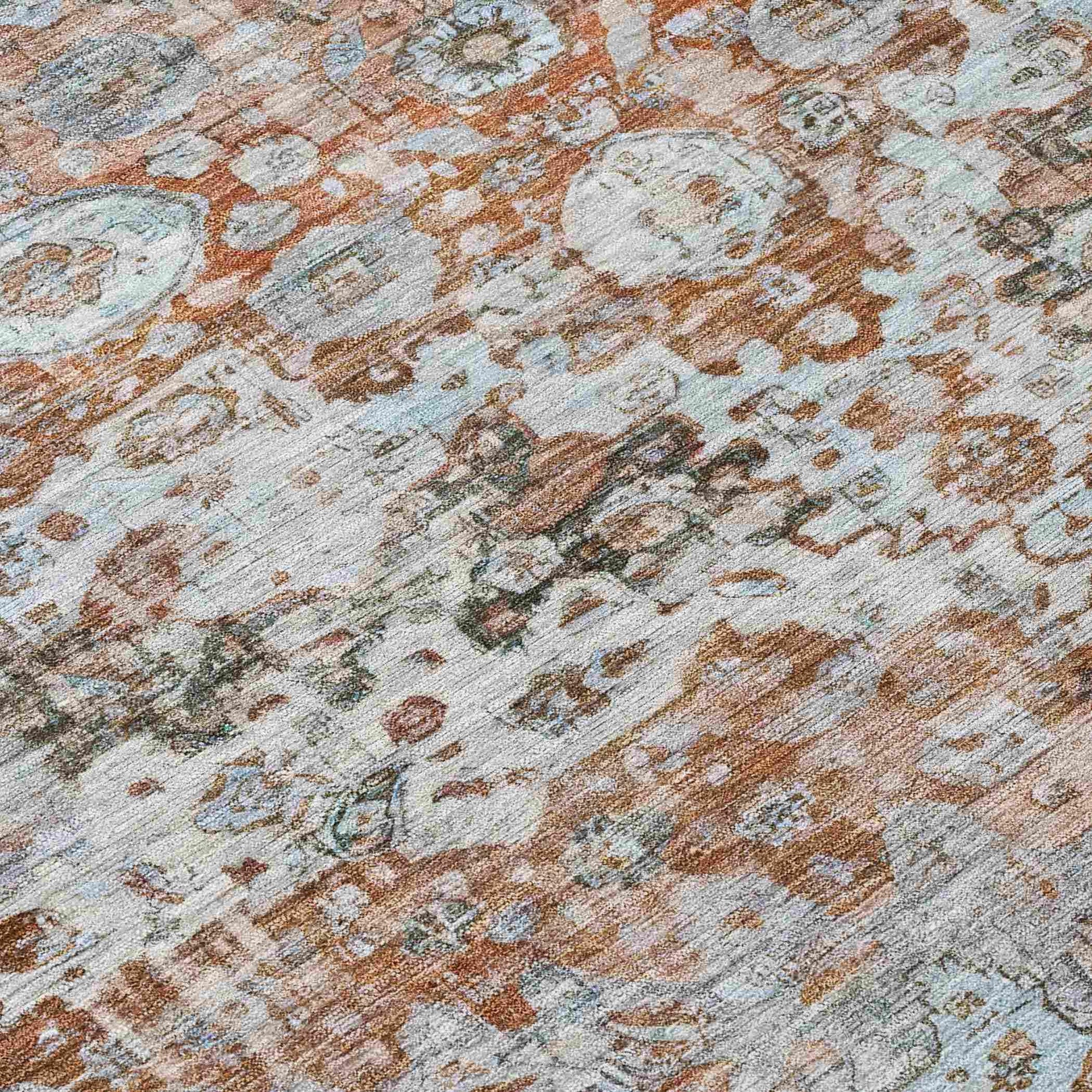Addison Rugs Jaelien Orange Washable Indoor-Outdoor Rug
