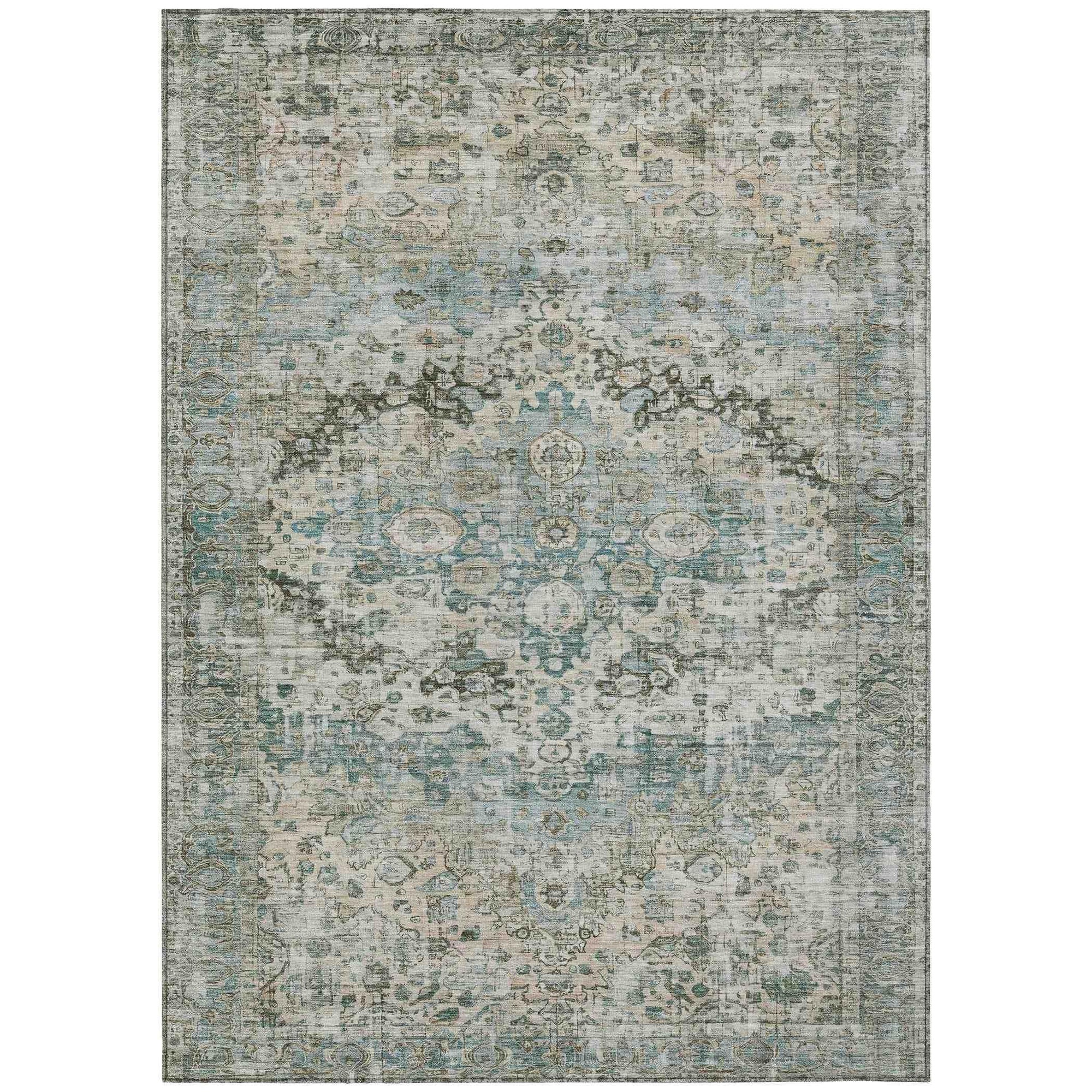 Addison Rugs Jaelien Green Washable Indoor-Outdoor Rug