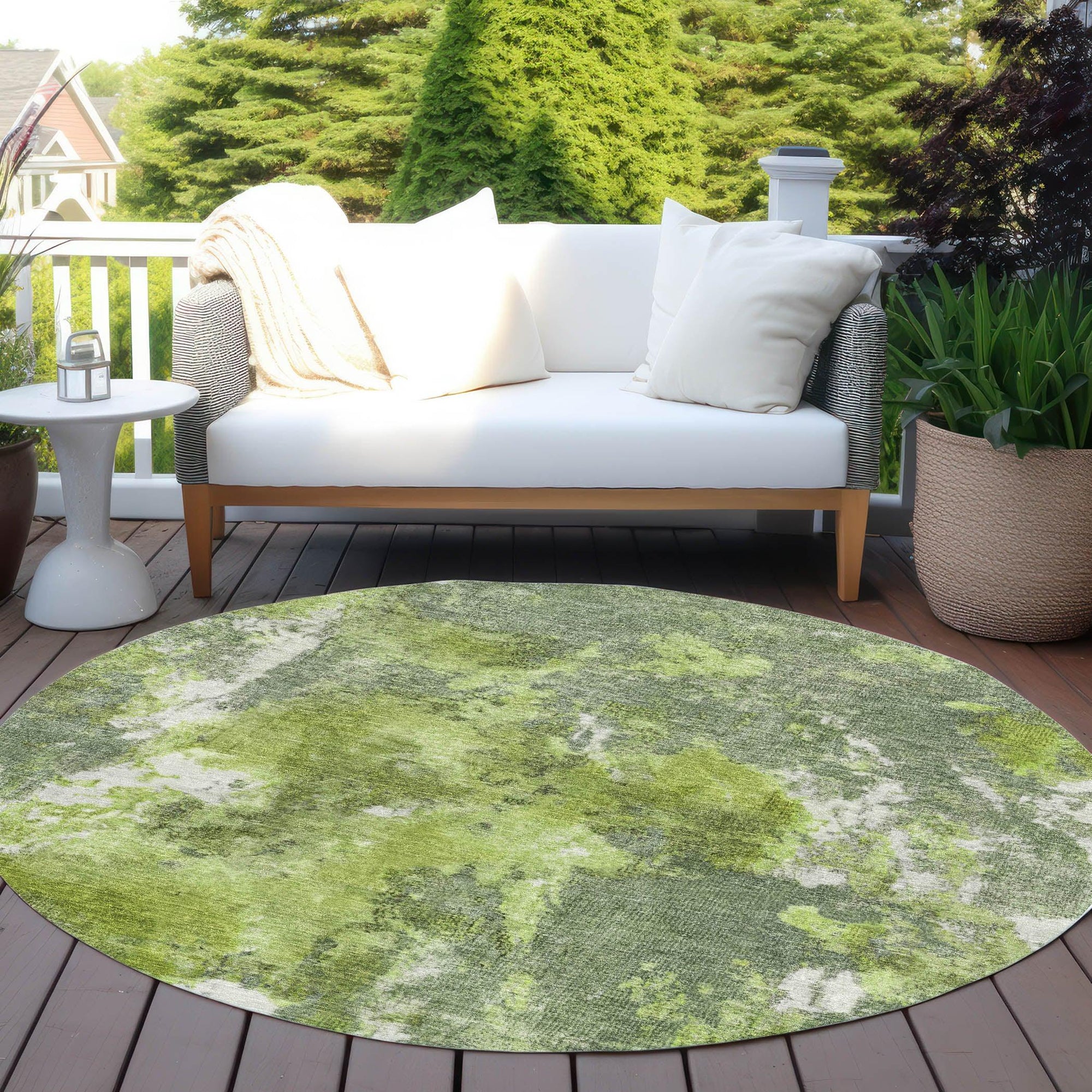 Addison Rugs Jaelion Aloe Washable Indoor-Outdoor Rug