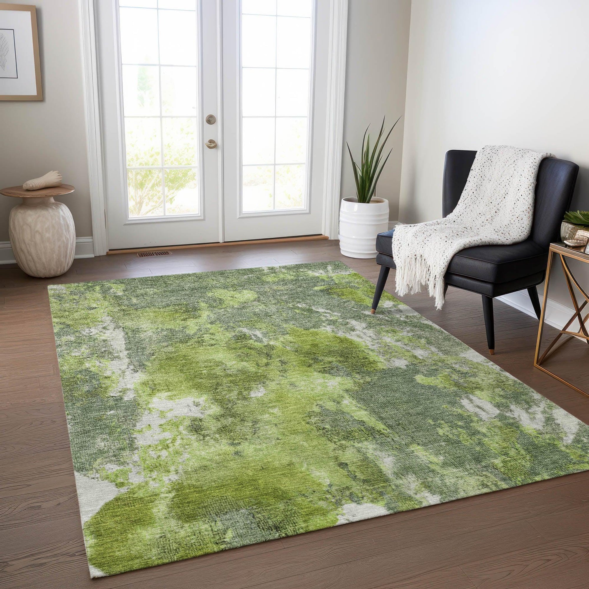 Addison Rugs Jaelion Aloe Washable Indoor-Outdoor Rug