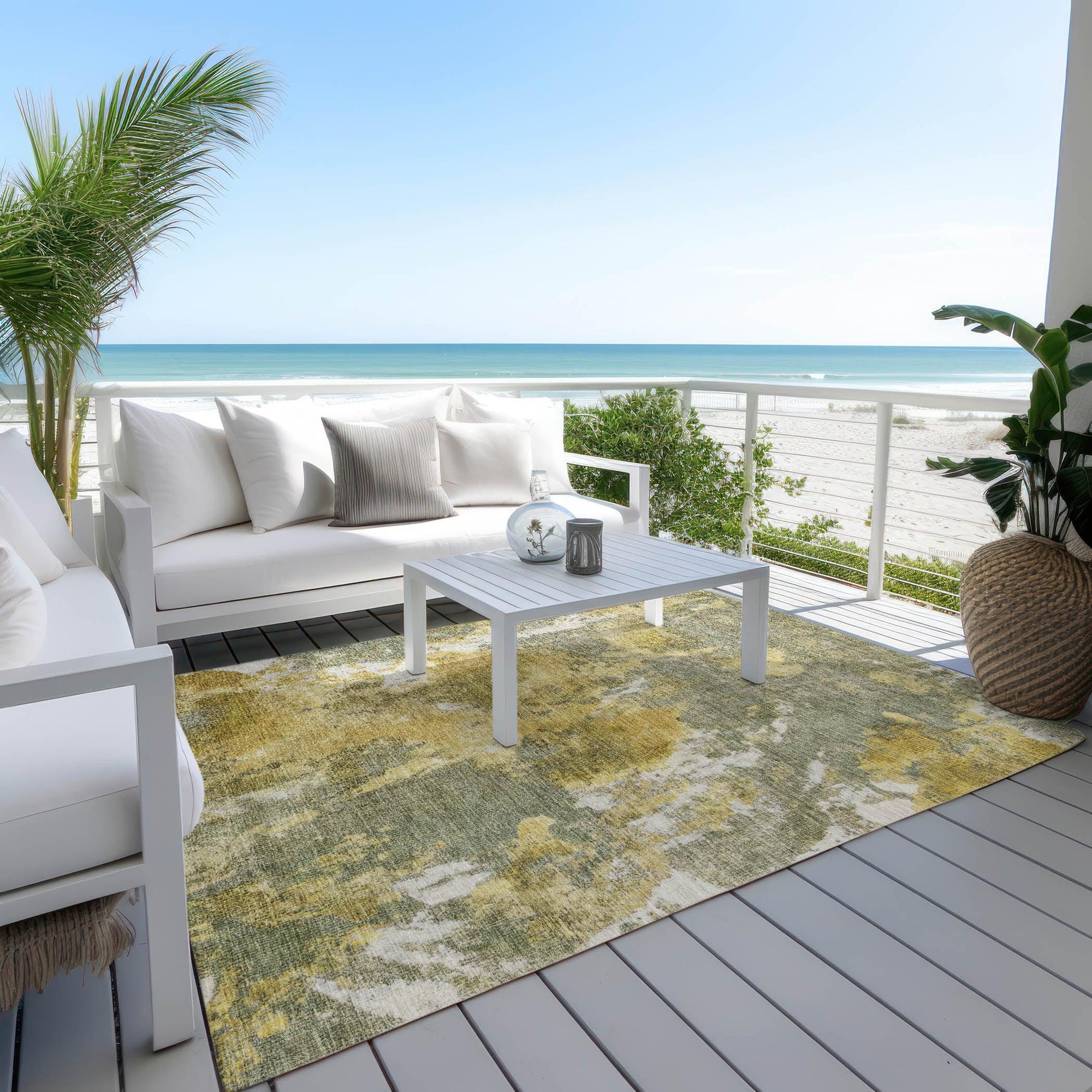 Addison Rugs Jaelion Brown Washable Indoor-Outdoor Rug
