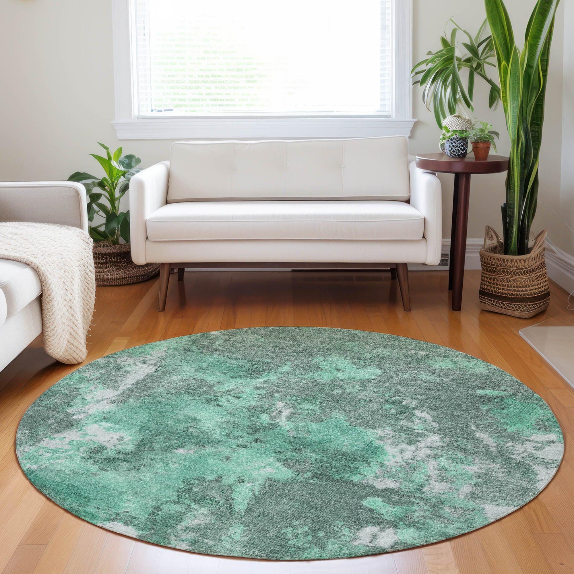 Addison Rugs Jaelion Teal Washable Indoor-Outdoor Rug