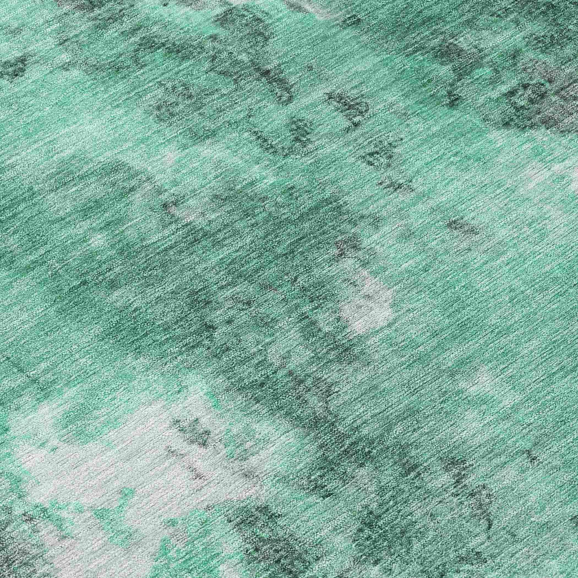 Addison Rugs Jaelion Teal Washable Indoor-Outdoor Rug