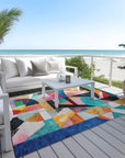 Addison Rugs Jaelira Blue Washable Indoor-Outdoor Rug