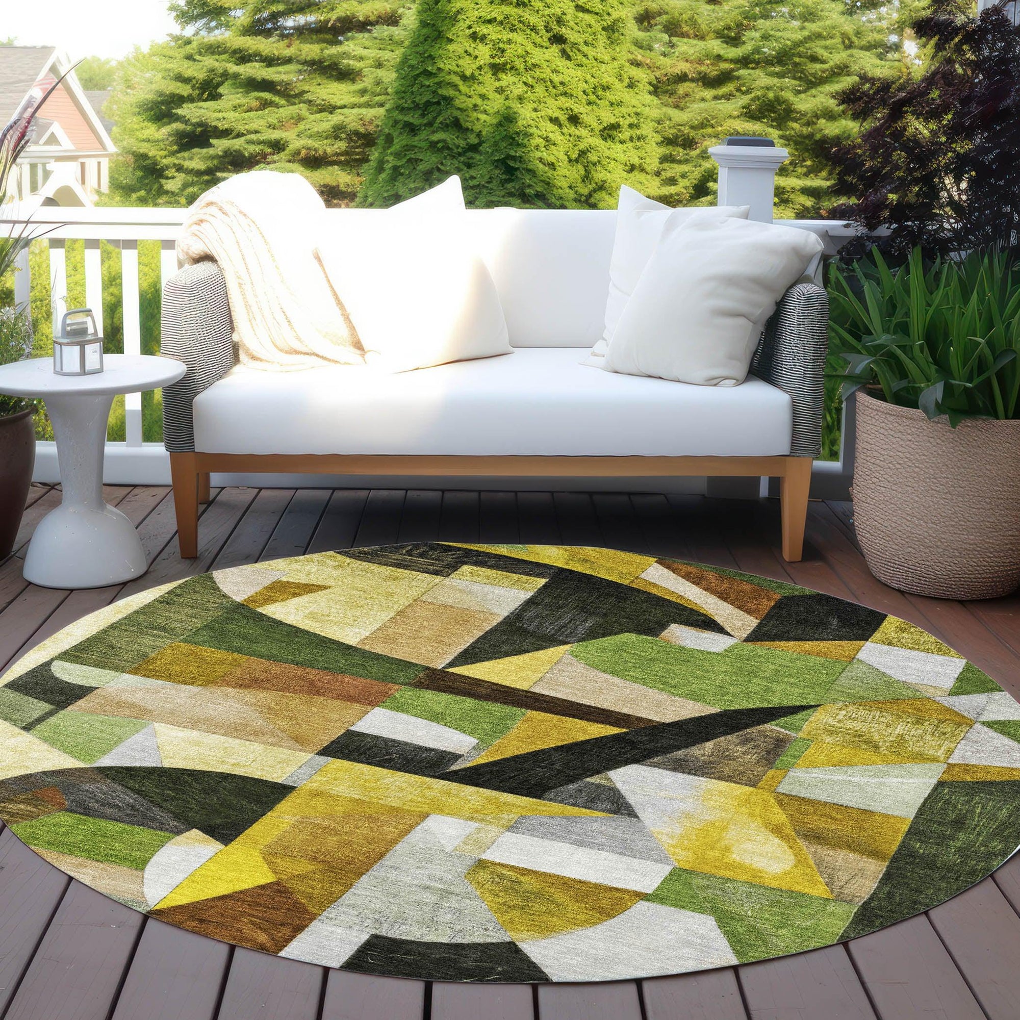 Addison Rugs Jaelira Green Washable Indoor-Outdoor Rug