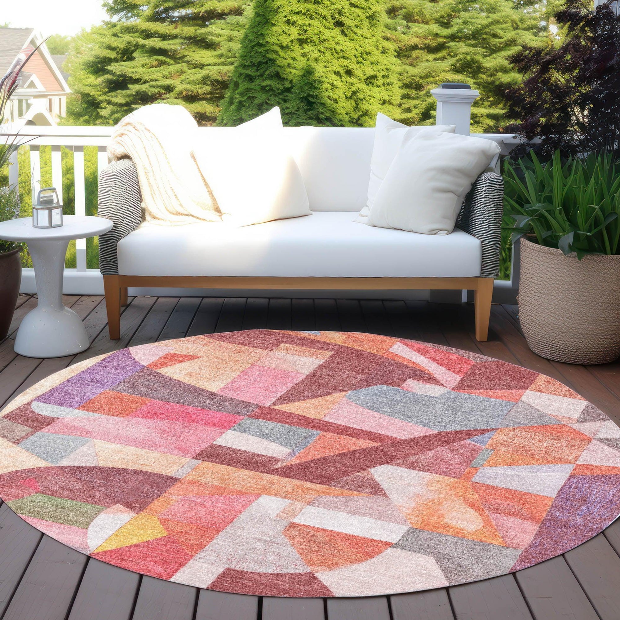 Addison Rugs Jaelira Orange Washable Indoor-Outdoor Rug