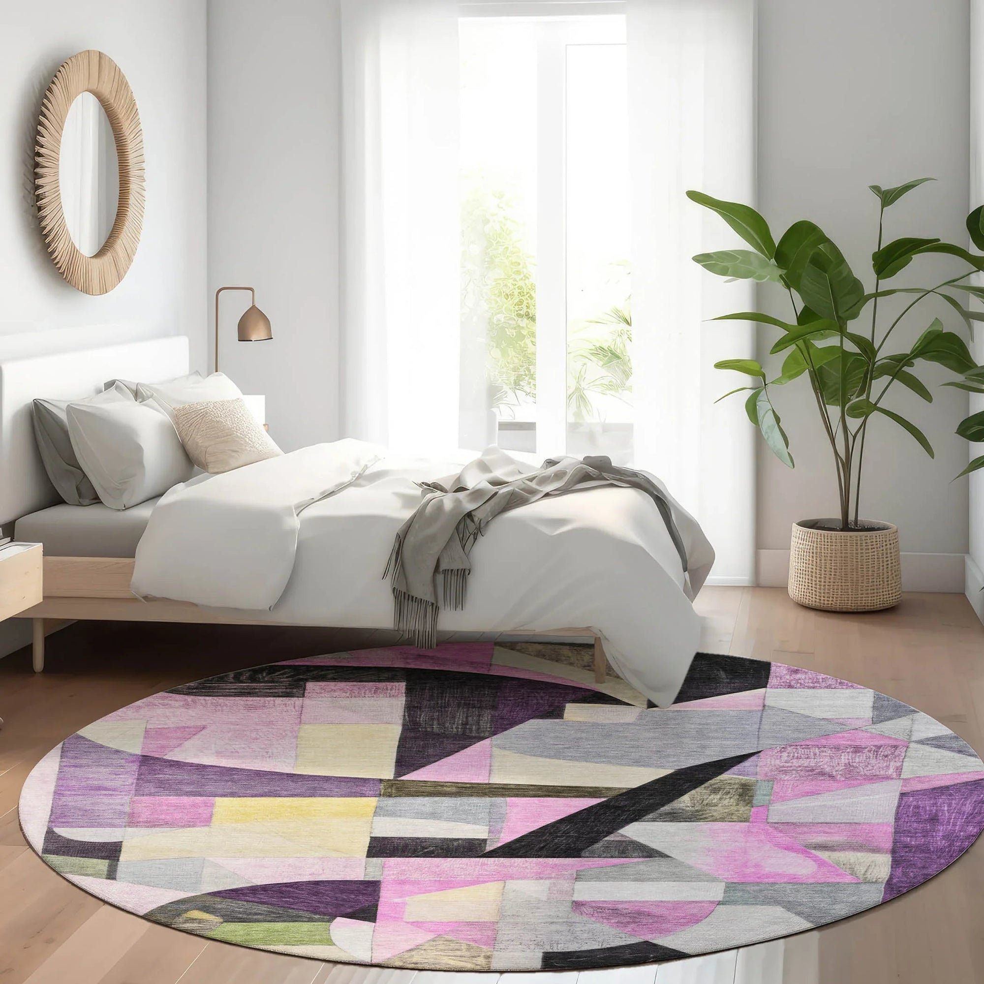 Addison Rugs Jaelira Purple Washable Indoor-Outdoor Rug