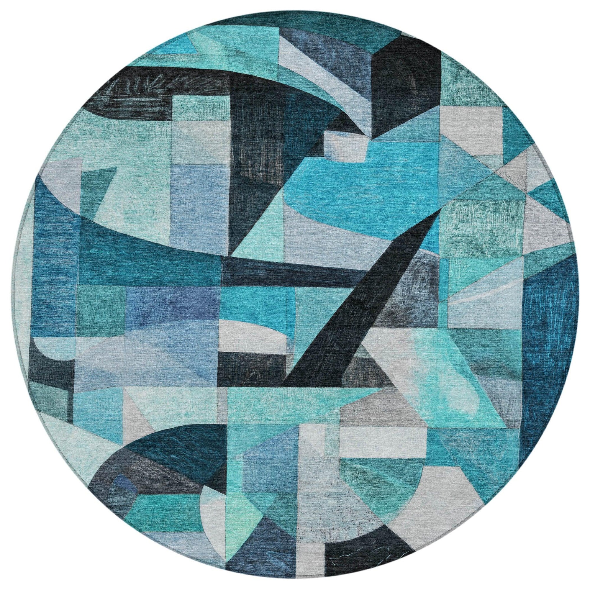 Addison Rugs Jaelira Teal Washable Indoor-Outdoor Rug