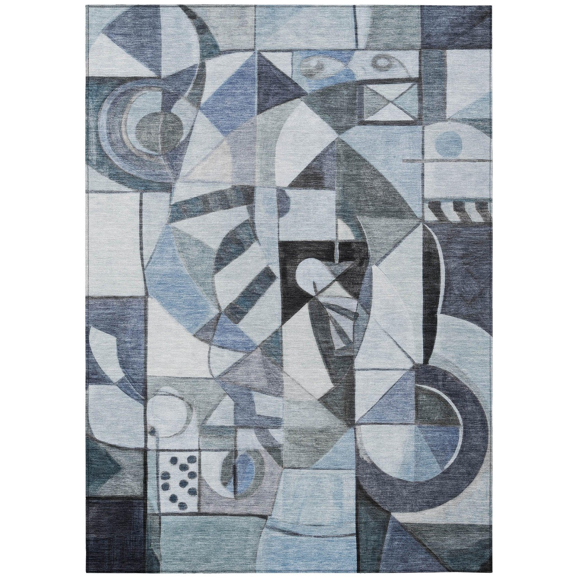 Addison Rugs Jaelius Blue Washable Indoor-Outdoor Rug