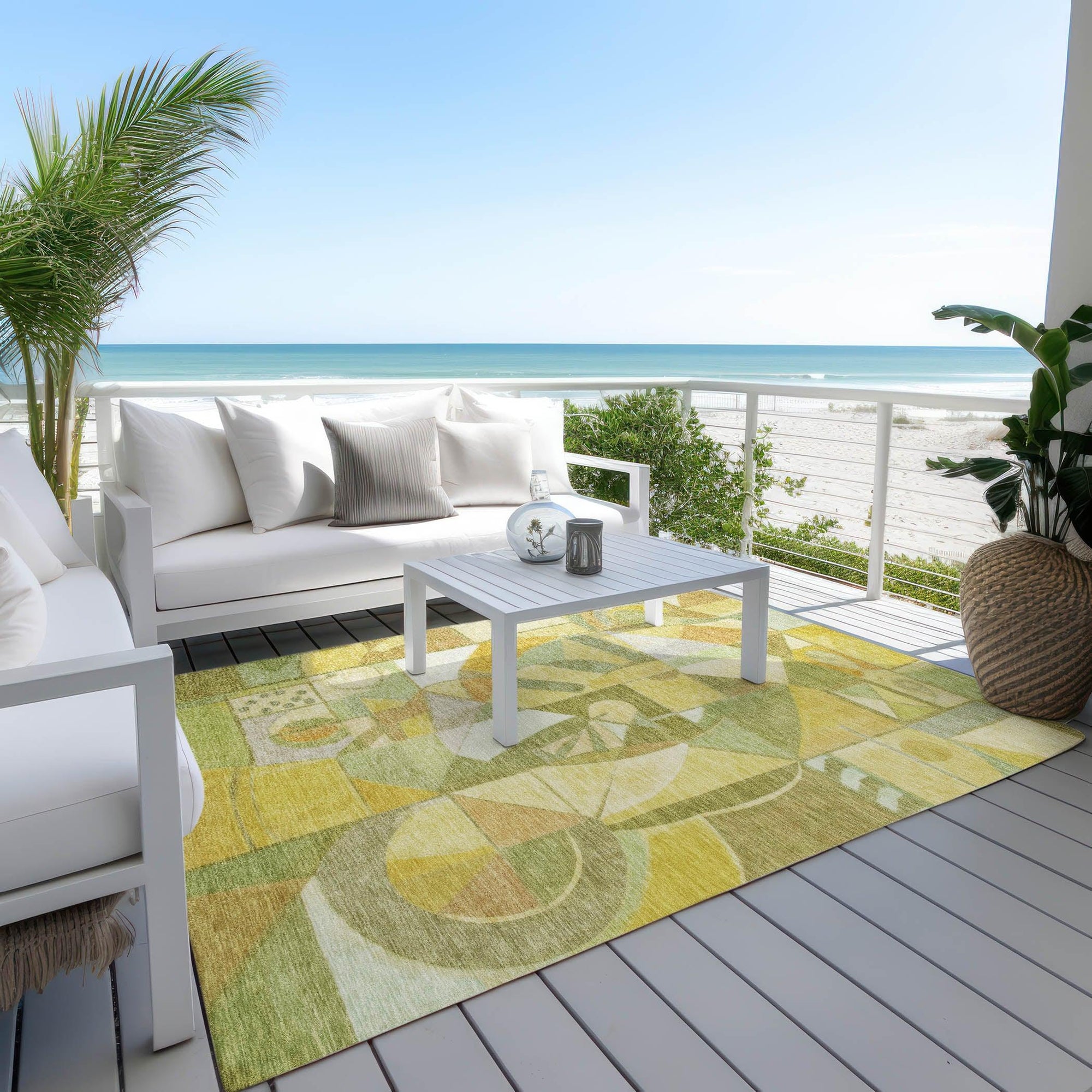 Addison Rugs Jaelius Fern Washable Indoor-Outdoor Rug